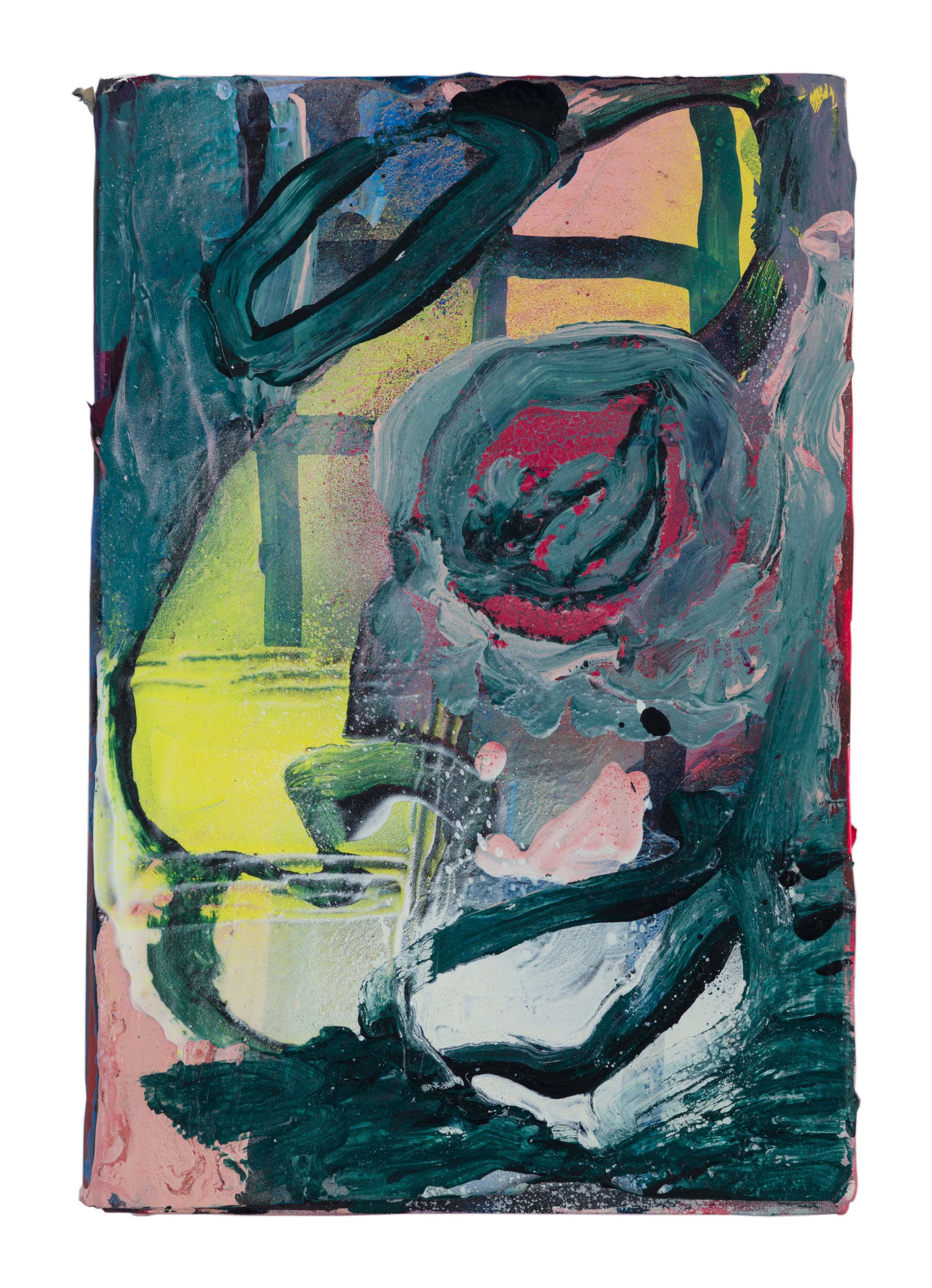  Drew Beattie and Ben Shepard  Thomas Hardy: A Biography  acrylic and spray paint on used book 2016 9 ½ x 6 ½ inches 