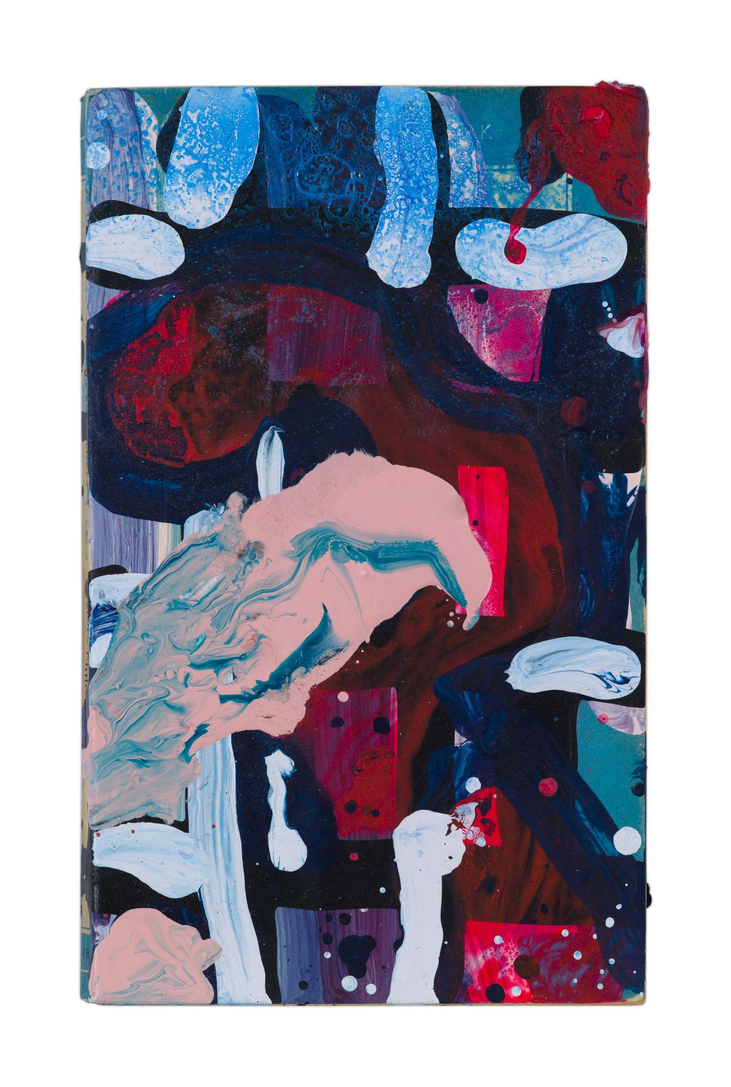 Drew Beattie and Ben Shepard Before Philosophy acrylic on used book 2016 7 ⅛ x 4 ⅜ inches