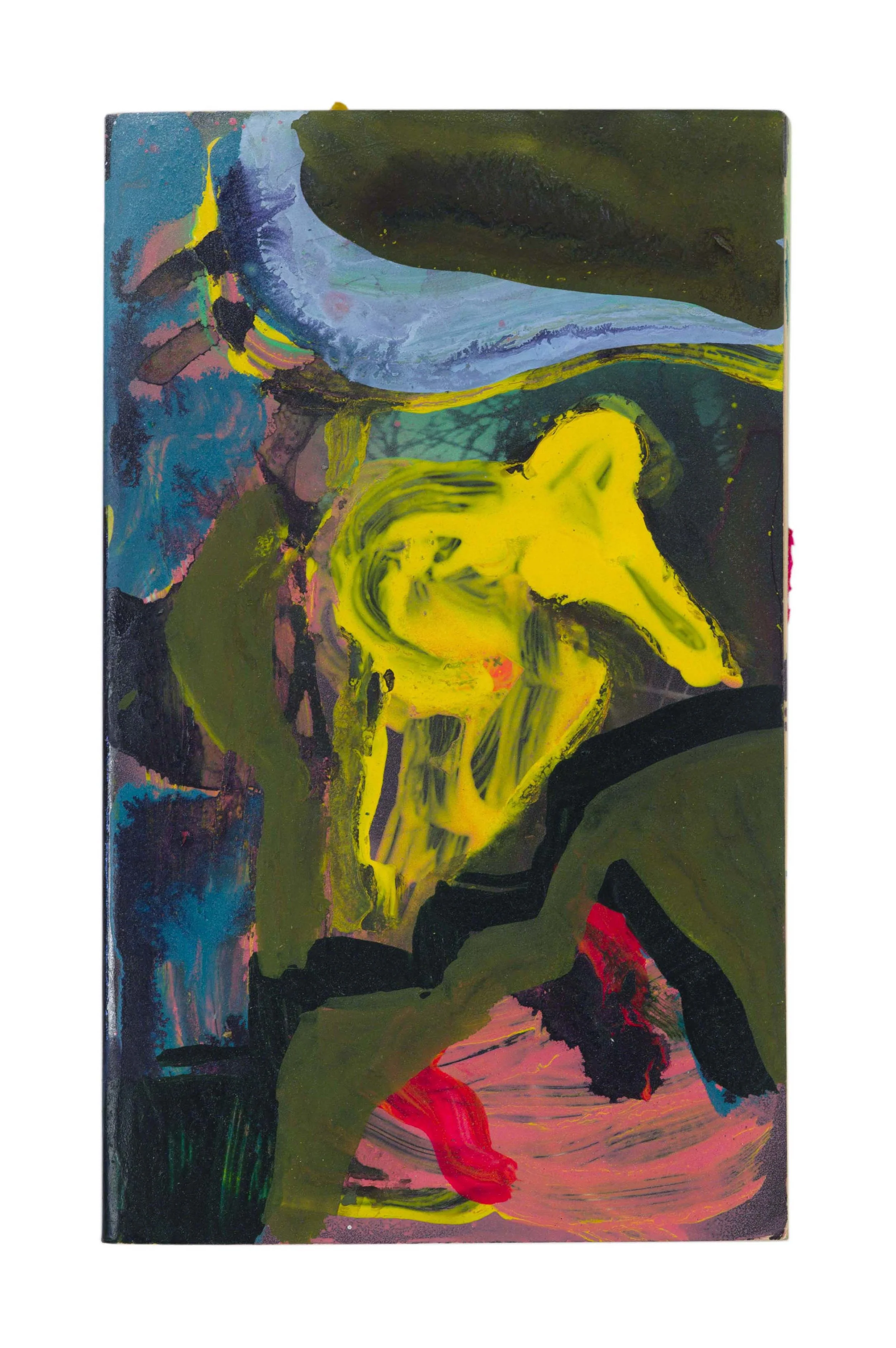 Drew Beattie and Ben Shepard I Am the Cheese acrylic on used book 2016 6 ⅞ x 4 ⅛ inches