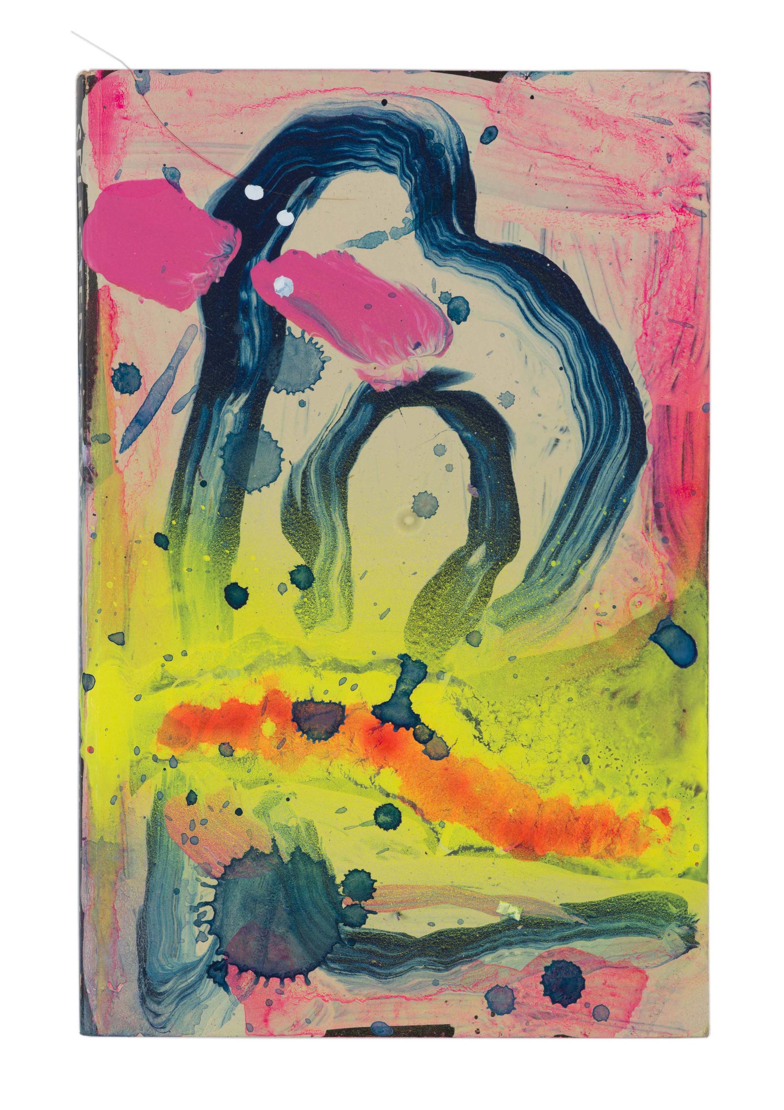  Drew Beattie and Ben Shepard  Oscar Williams: Selected Poems  acrylic and spray paint on used book 2016 8 ⅜ x 5 ½ inches 