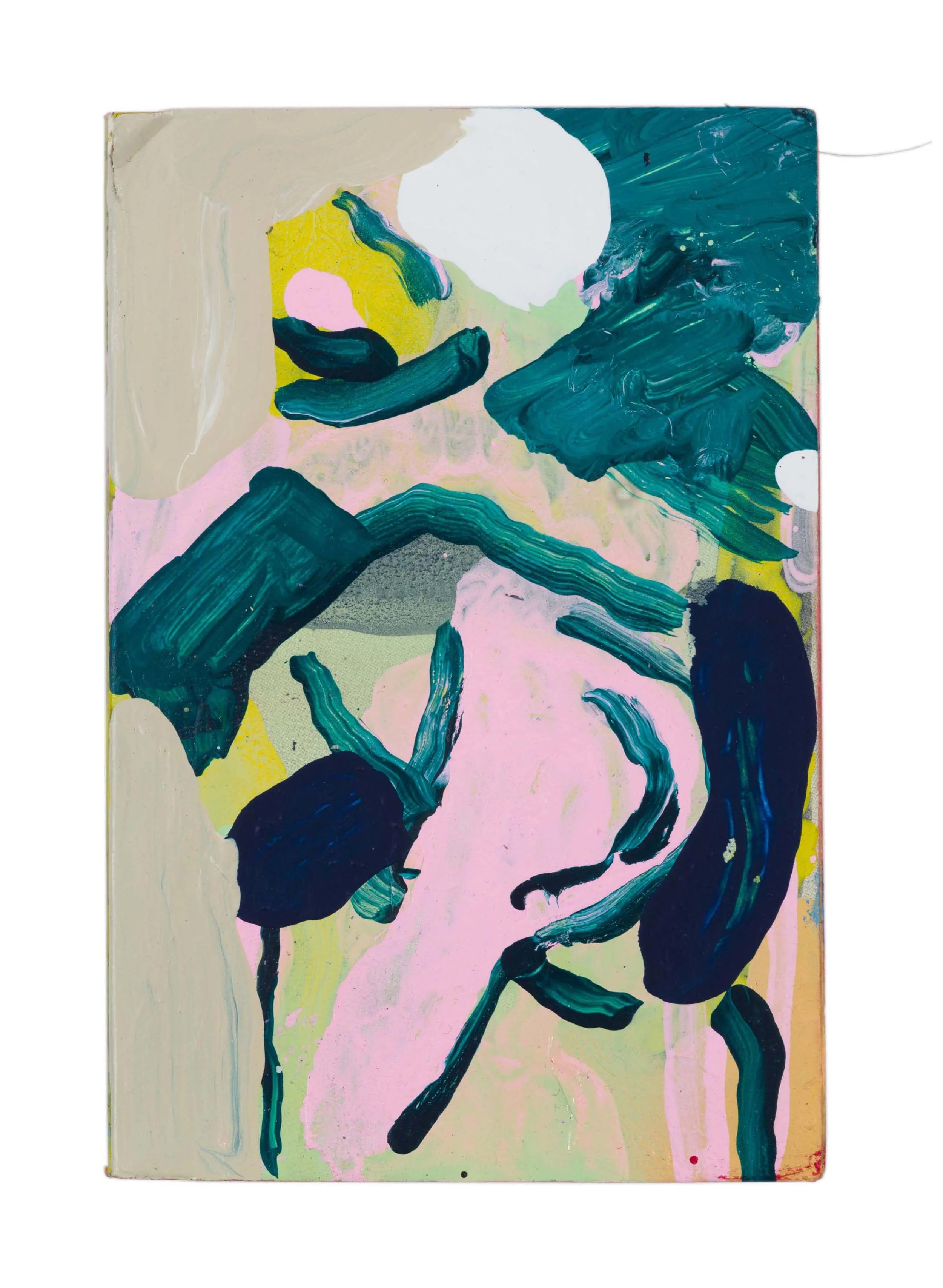 Drew Beattie and Ben Shepard The Hidden Persuaders acrylic on used book 2016 6 ⅜ x 4 ¼ inches