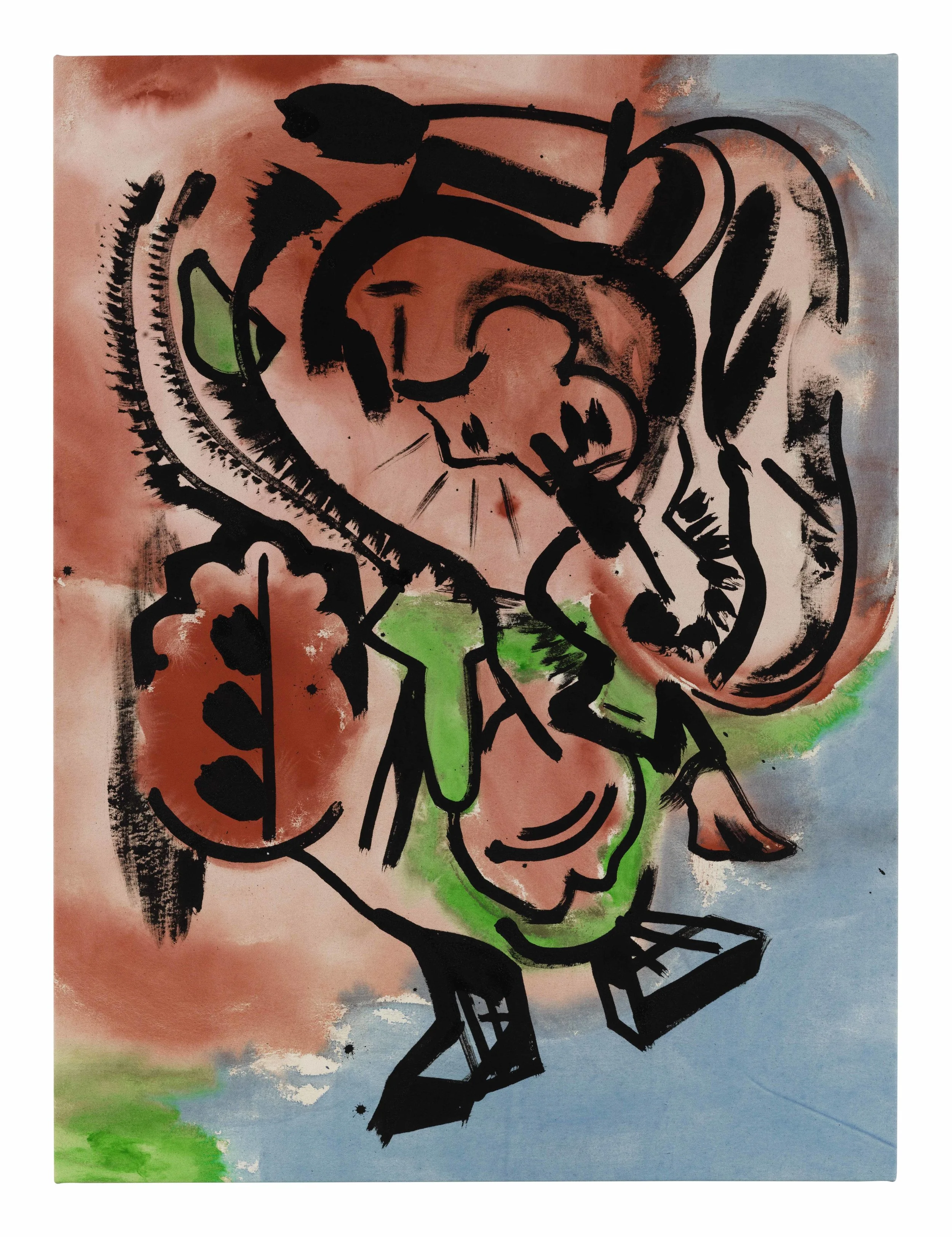 Drew Beattie Tommy Hobbleflower 2016 acrylic on canvas 42 x 31½ inches