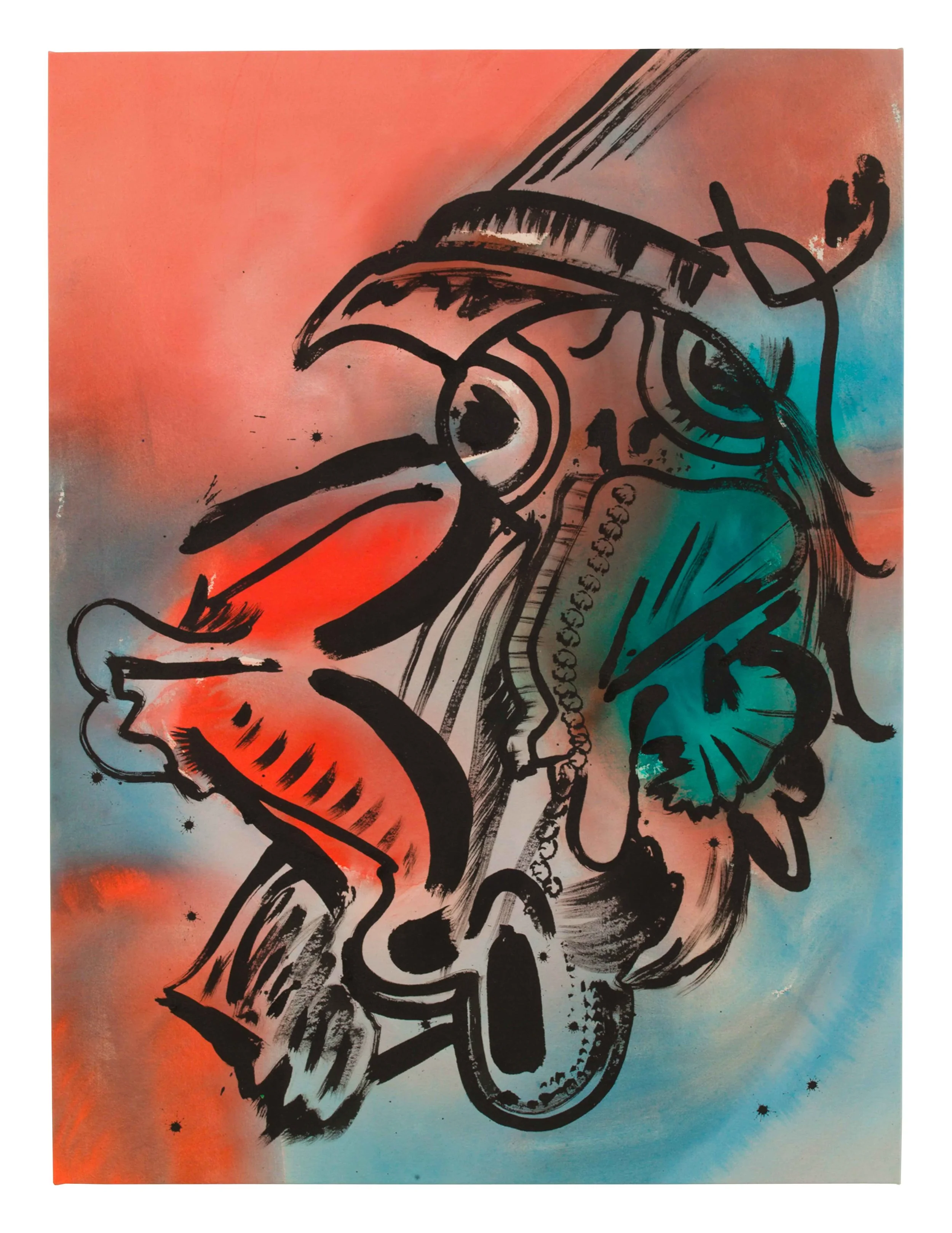 Drew Beattie The Whistler 2015 acrylic on canvas 42 x 31½ inches