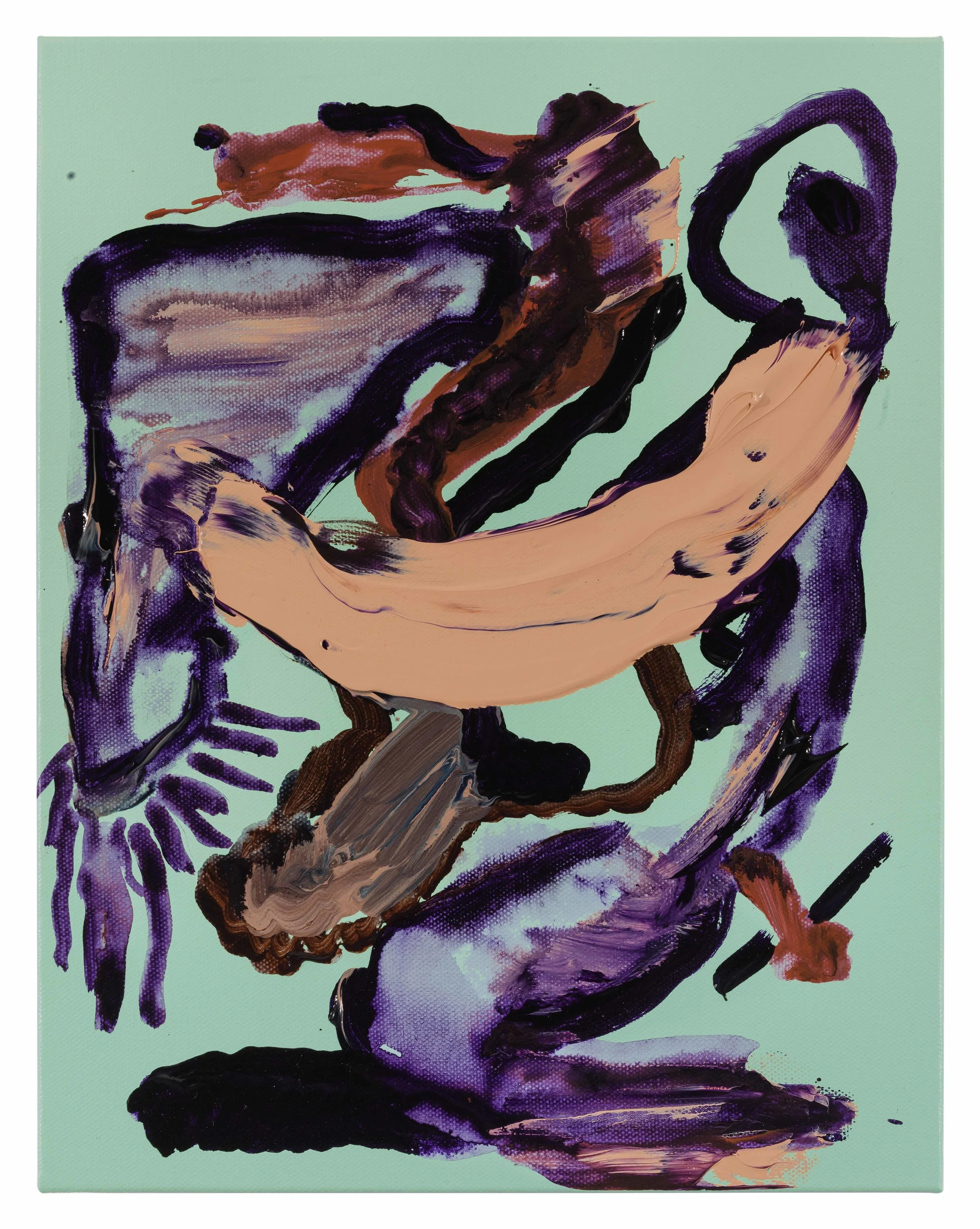 Drew Beattie and Ben Shepard Simmering Estate 2016 acrylic on canvas 14 x 11 inches