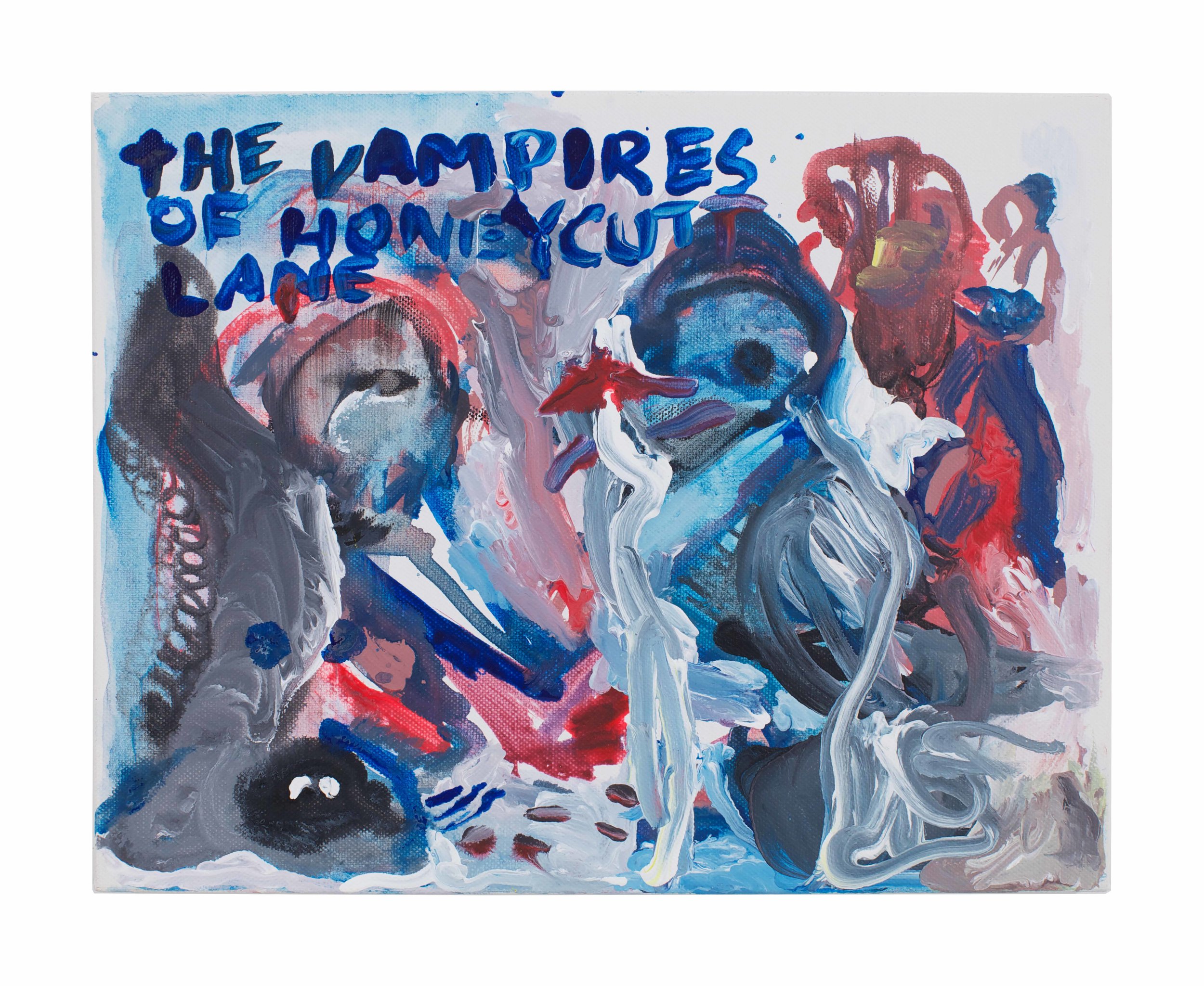  Drew Beattie and Ben Shepard  The Vampires of Honeycutt Lane   2014 acrylic on canvas 11 x 14 inches 