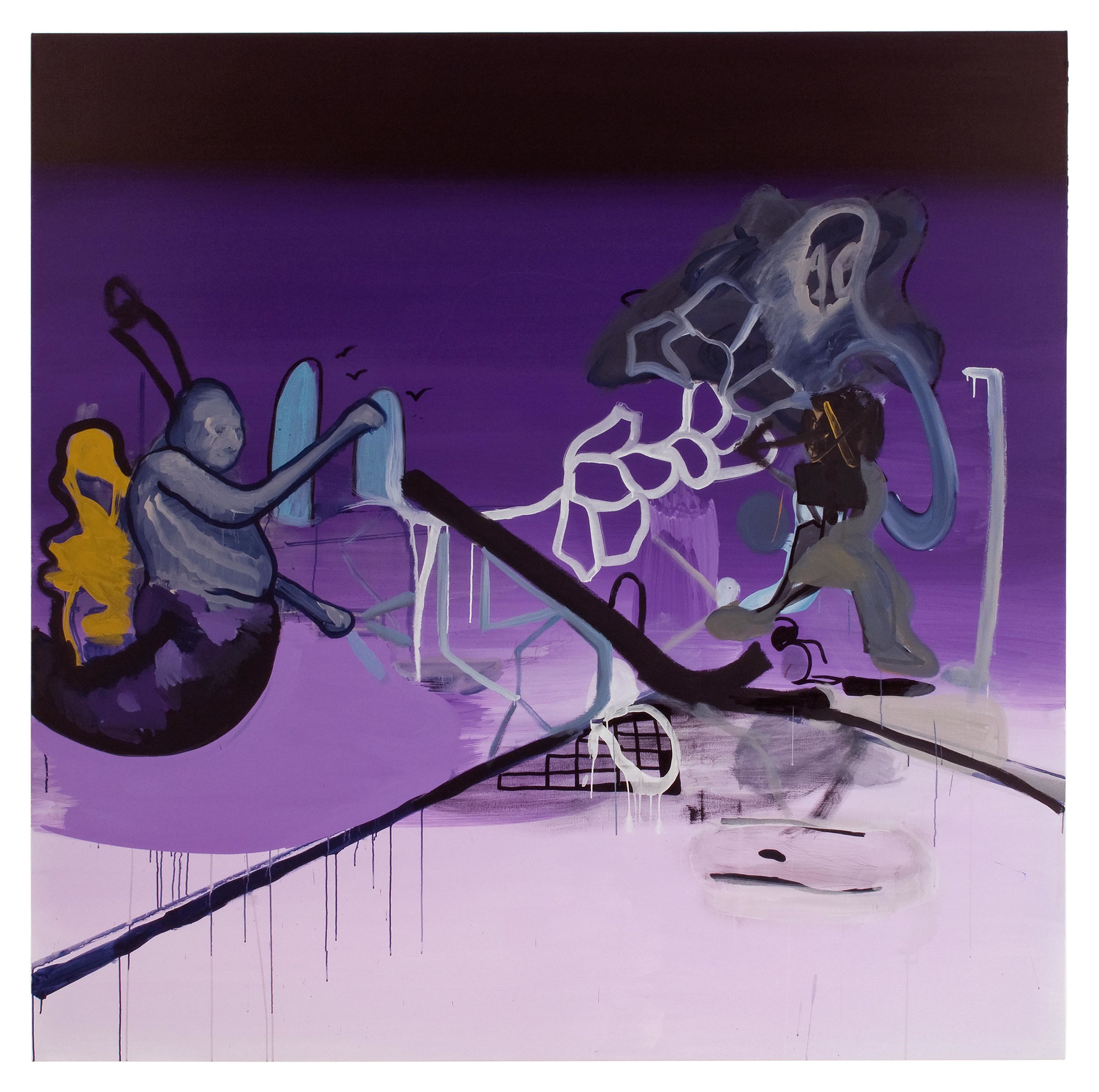  Drew Beattie  The Room &nbsp; 2010 acrylic on canvas 96 x 96 inches 