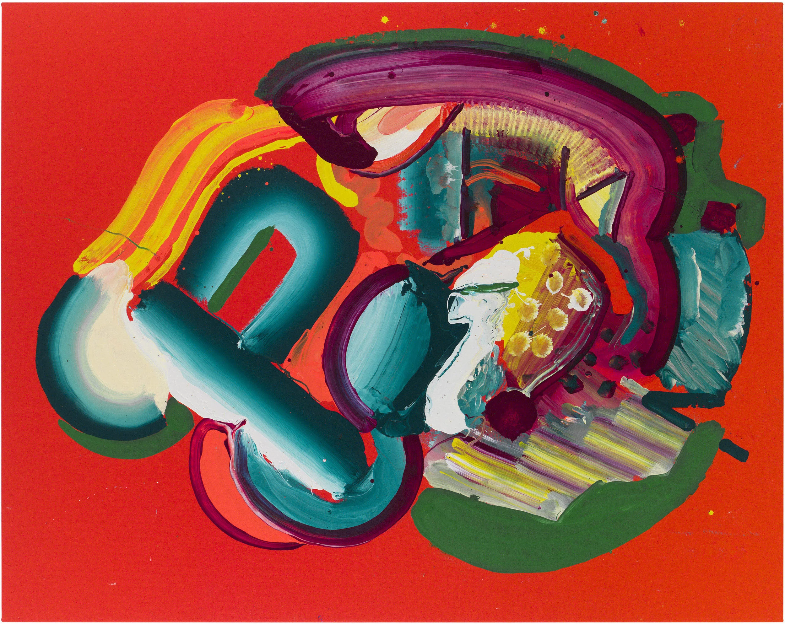Drew Beattie Physical Bob 2018 Acrylic on canvas 76 x 96 inches