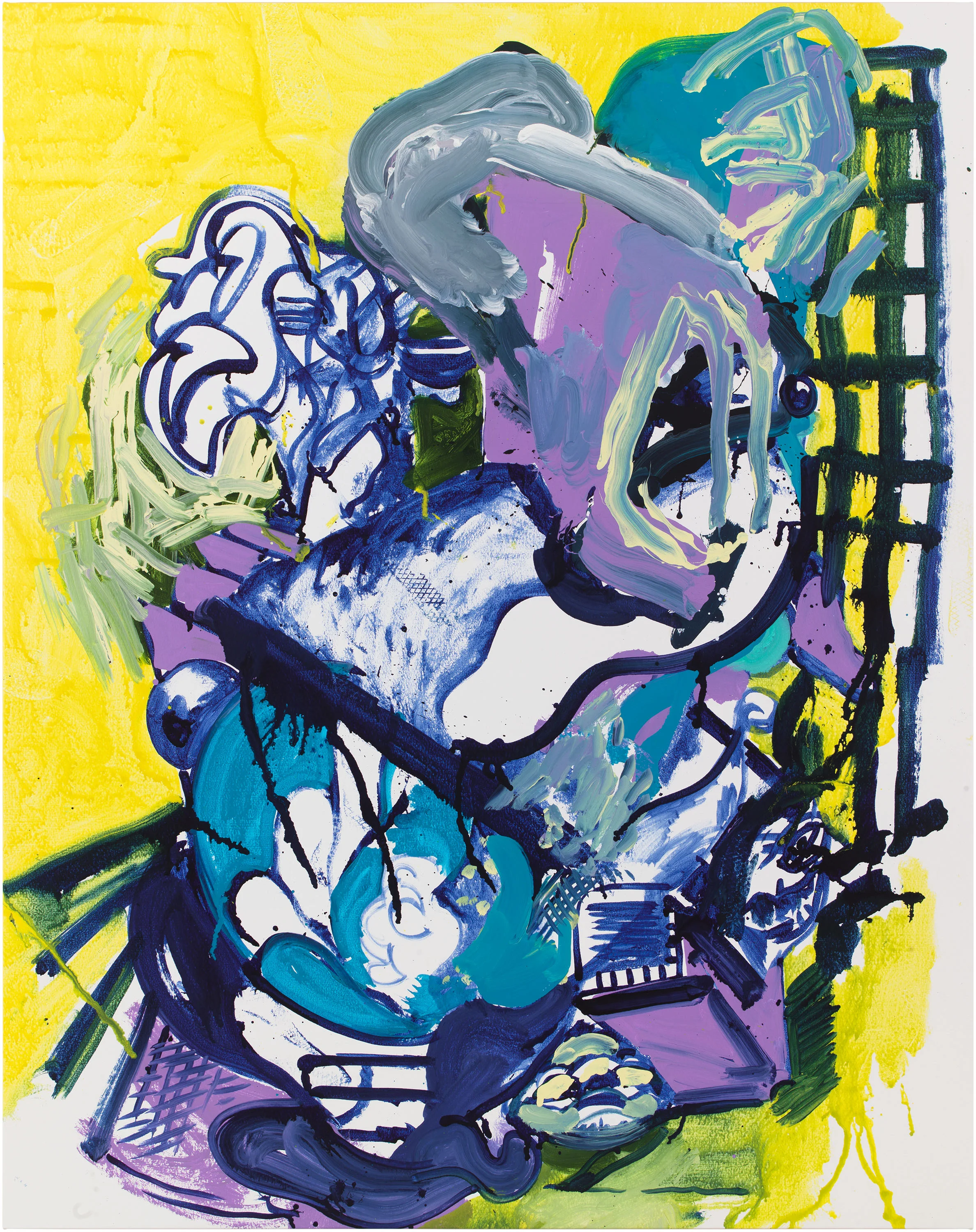 Drew Beattie Tony the Wizard 2018 Acrylic on canvas 96 x 76 inches