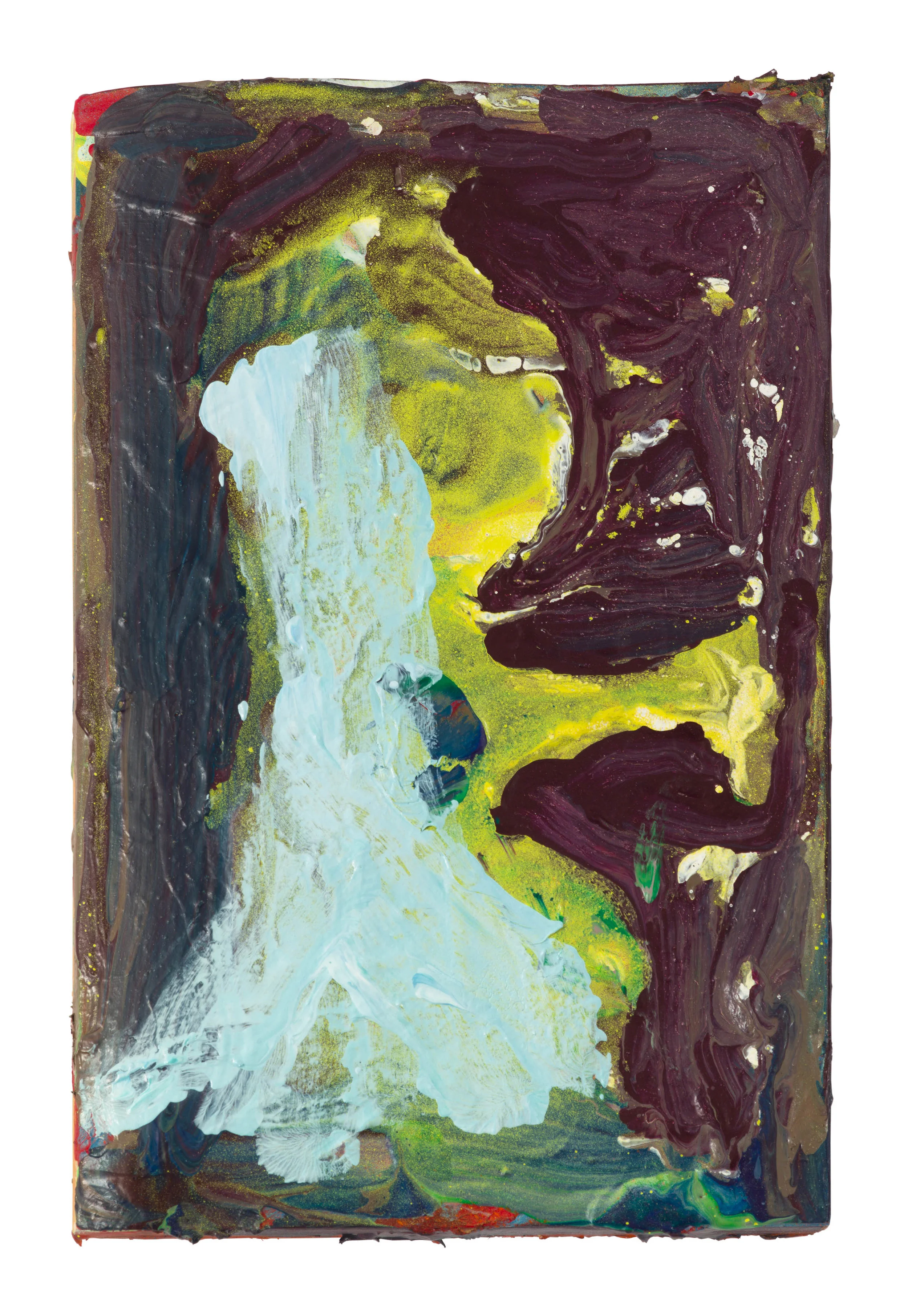Drew Beattie and Ben Shepard Italian Painters of the Renaissance 2018 acrylic and spray paint on used book 8 1/8 x 5 1/4 inches