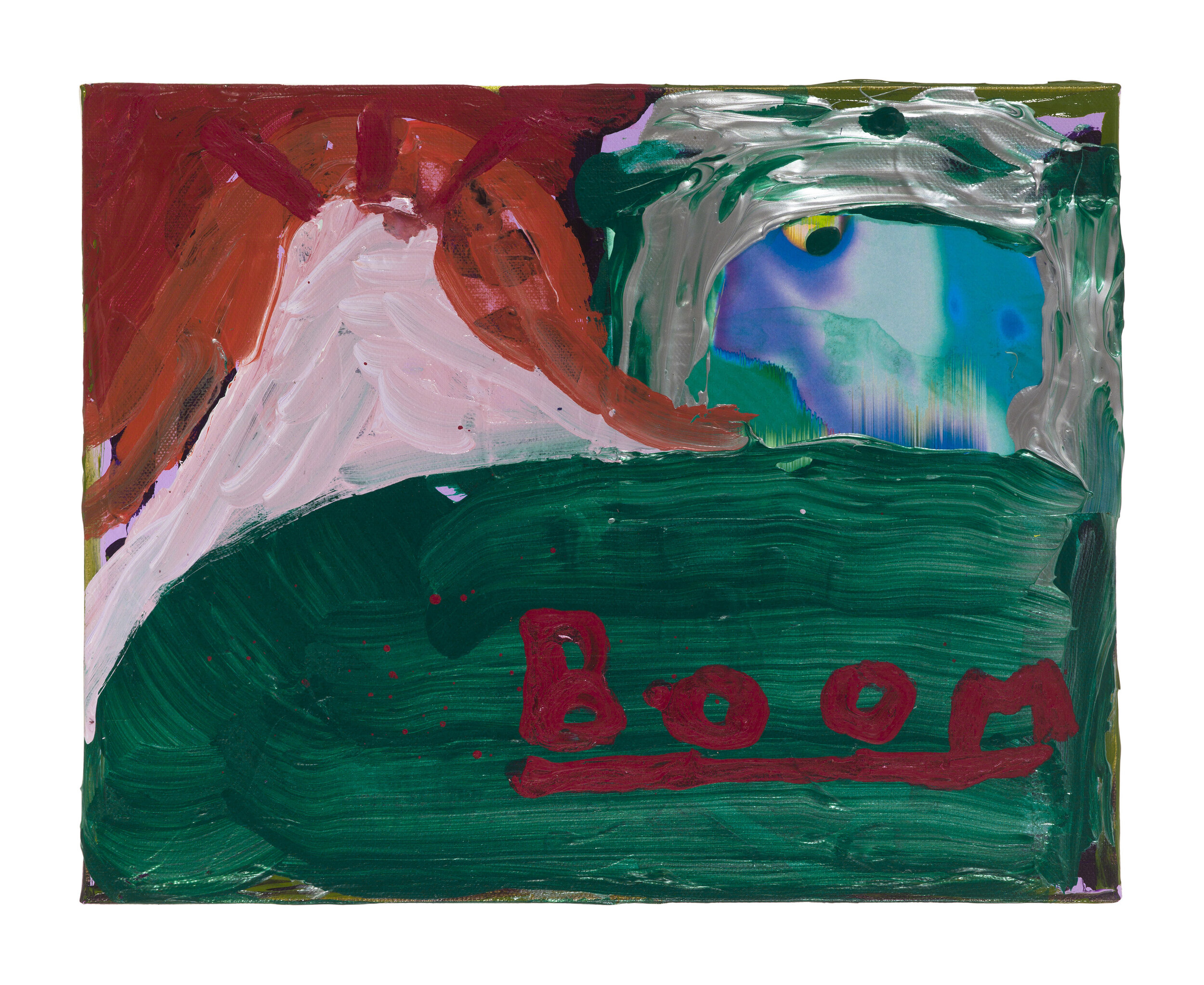  Drew Beattie and Ben Shepard  Volcano Boom   2019 acrylic on canvas 11 x 14 inches 