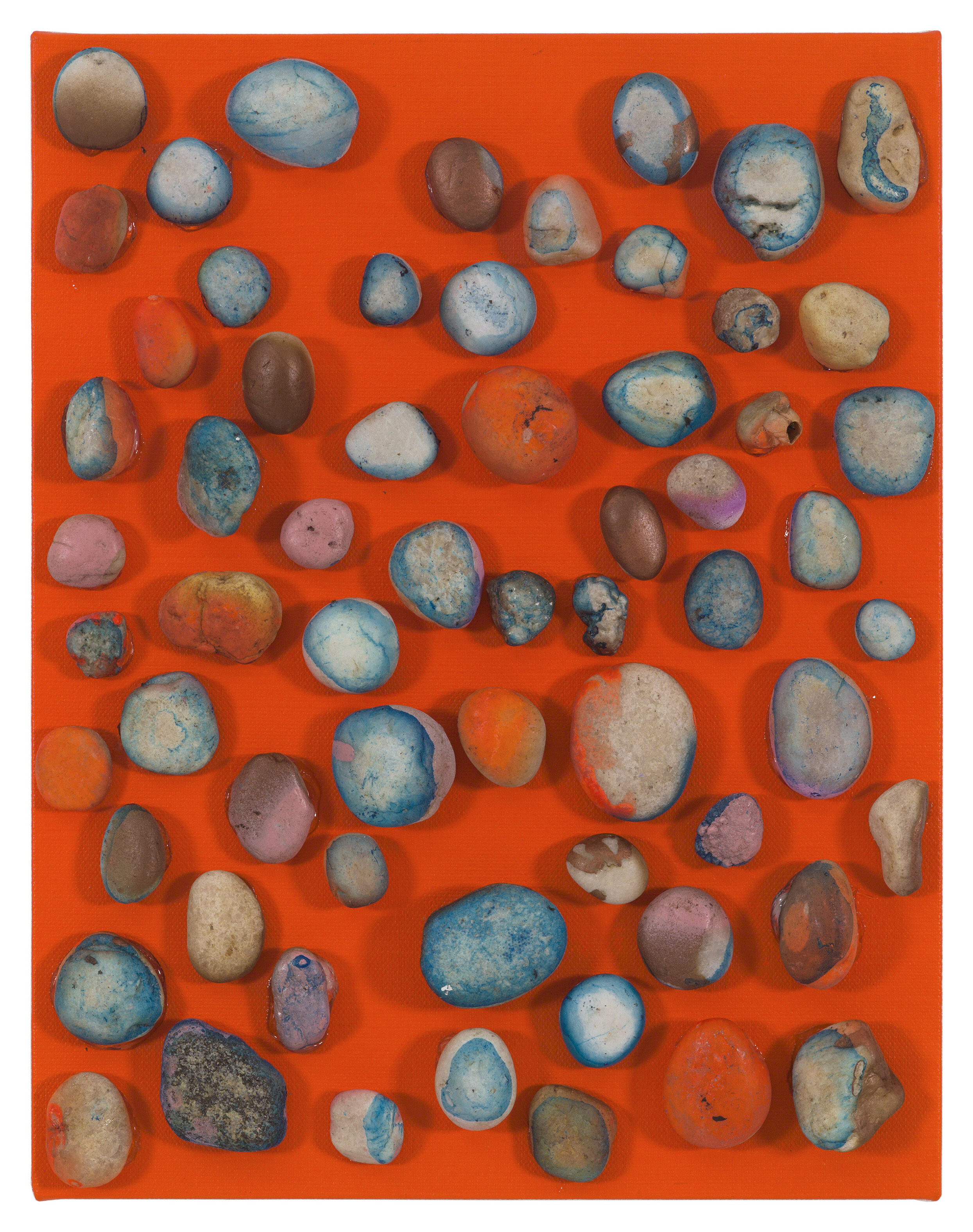  Drew Beattie  People   2019 acrylic and rocks on canvas 14 x 11 inches 