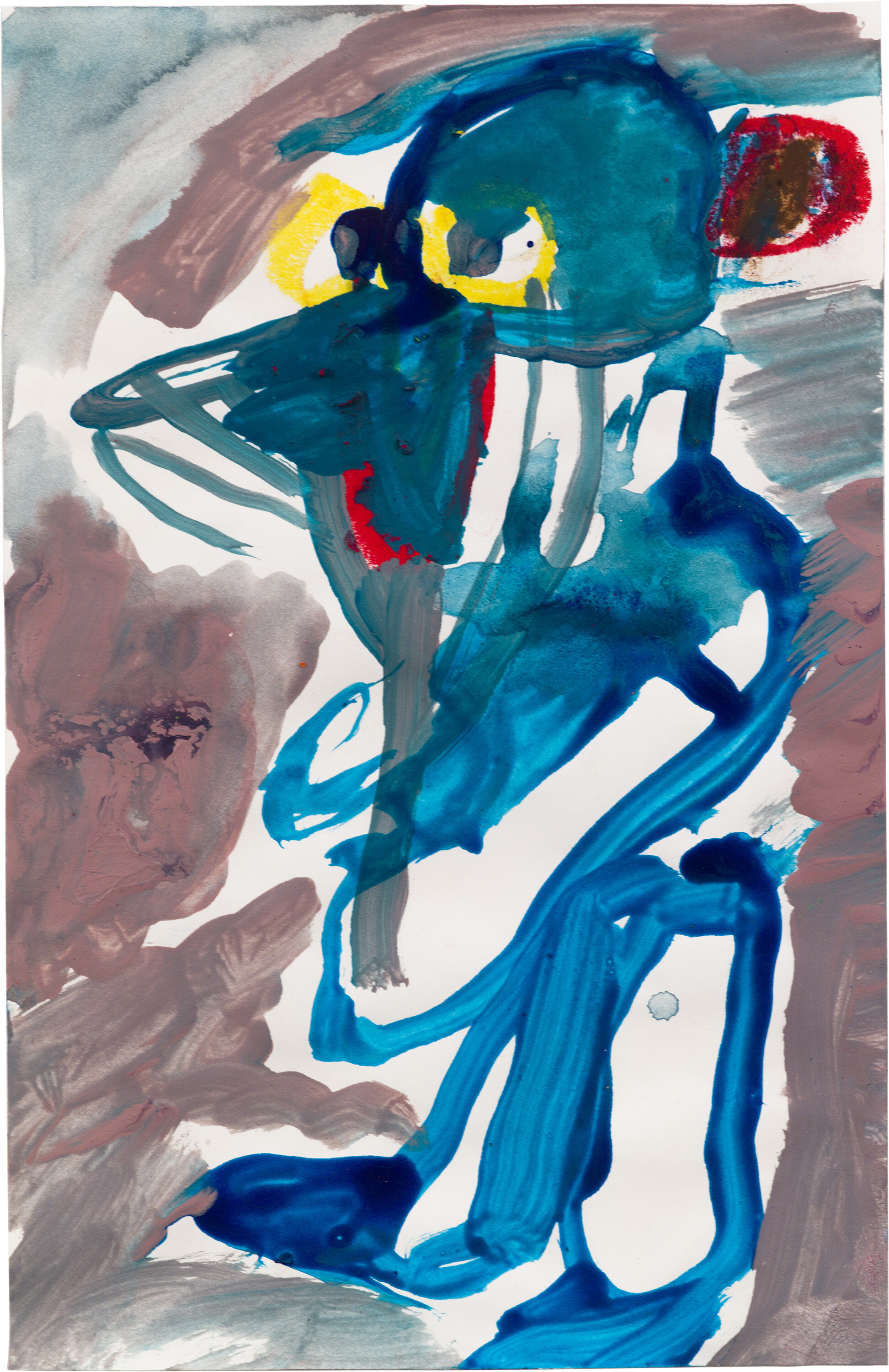  Drew Beattie and Ben Shepard  DBBS-DRW-2013-013   2013 acrylic and oil stick on paper 8.5 x 5.5 inches 