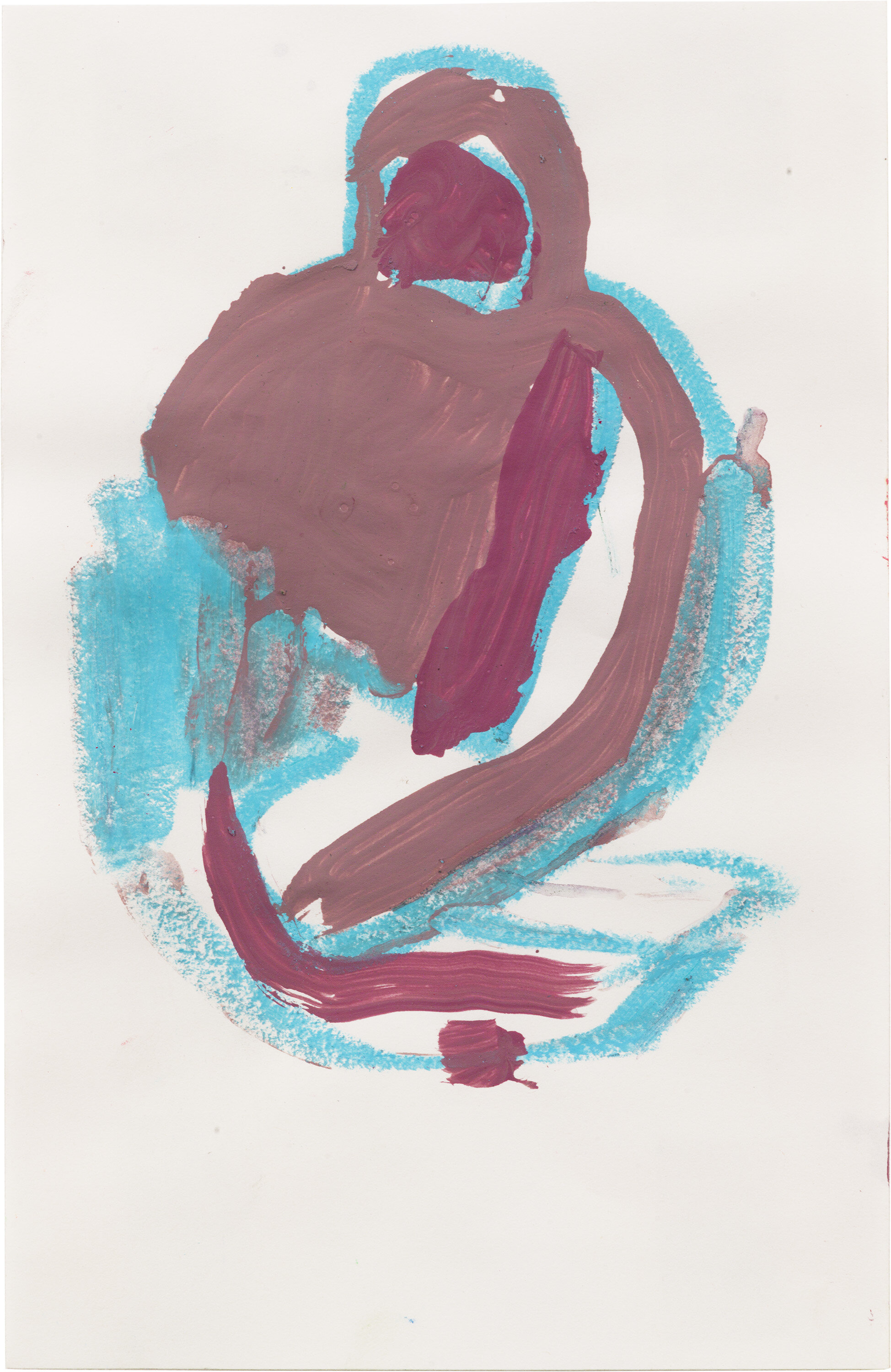  Drew Beattie and Ben Shepard   DBBS-DRW-2013-022   2013  acrylic and oil stick on paper  8.5 x 5.5 inches 