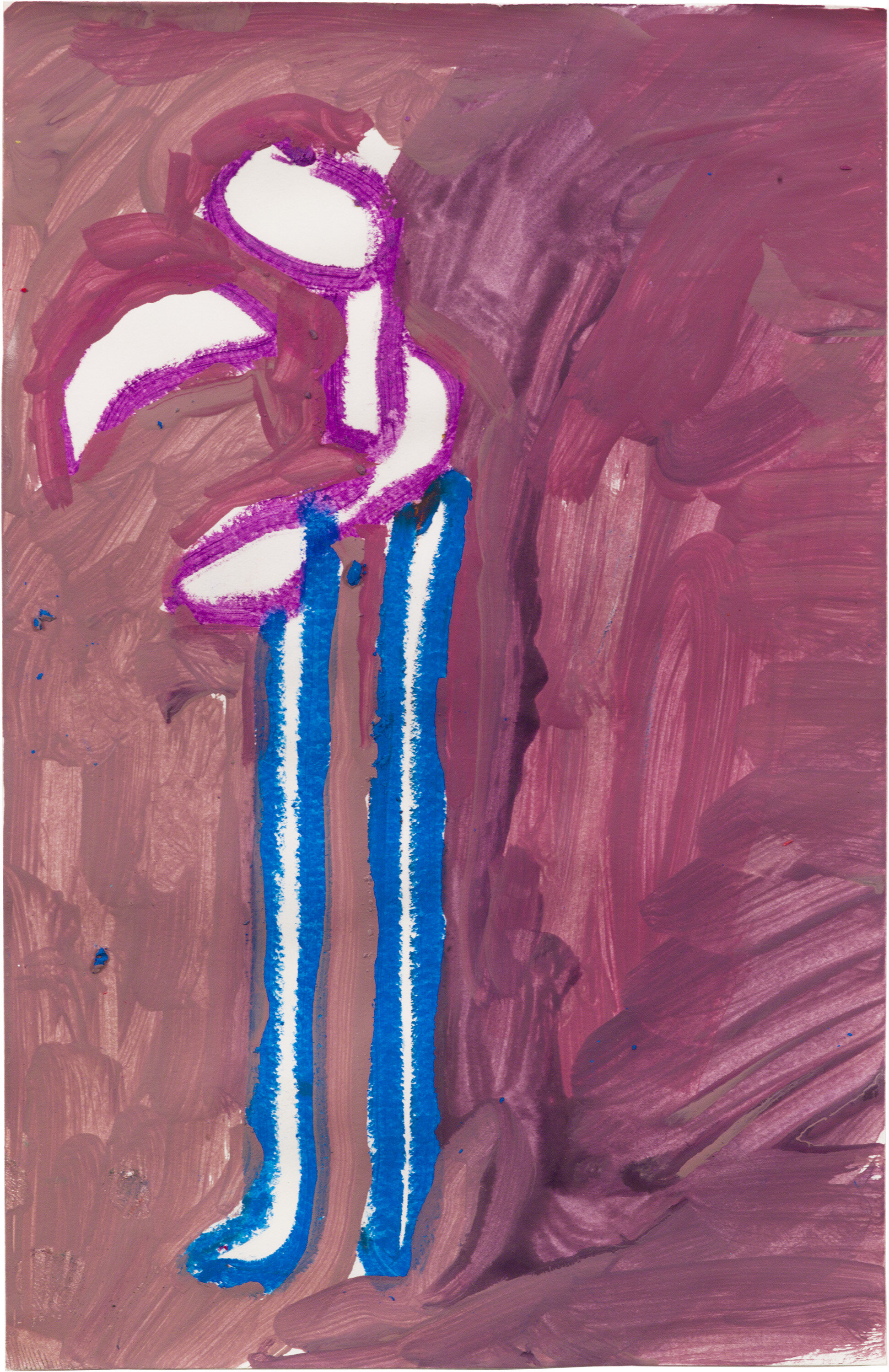  Drew Beattie and Ben Shepard   DBBS-DRW-2013-027   2013  acrylic and oil stick on paper  8.5 x 5.5 inches 