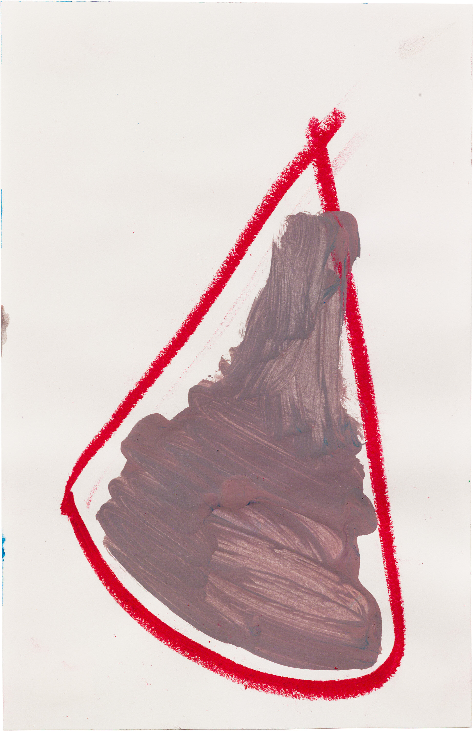  Drew Beattie and Ben Shepard   DBBS-DRW-2013-033   2013  acrylic and oil stick on paper  8.5 x 5.5 inches 