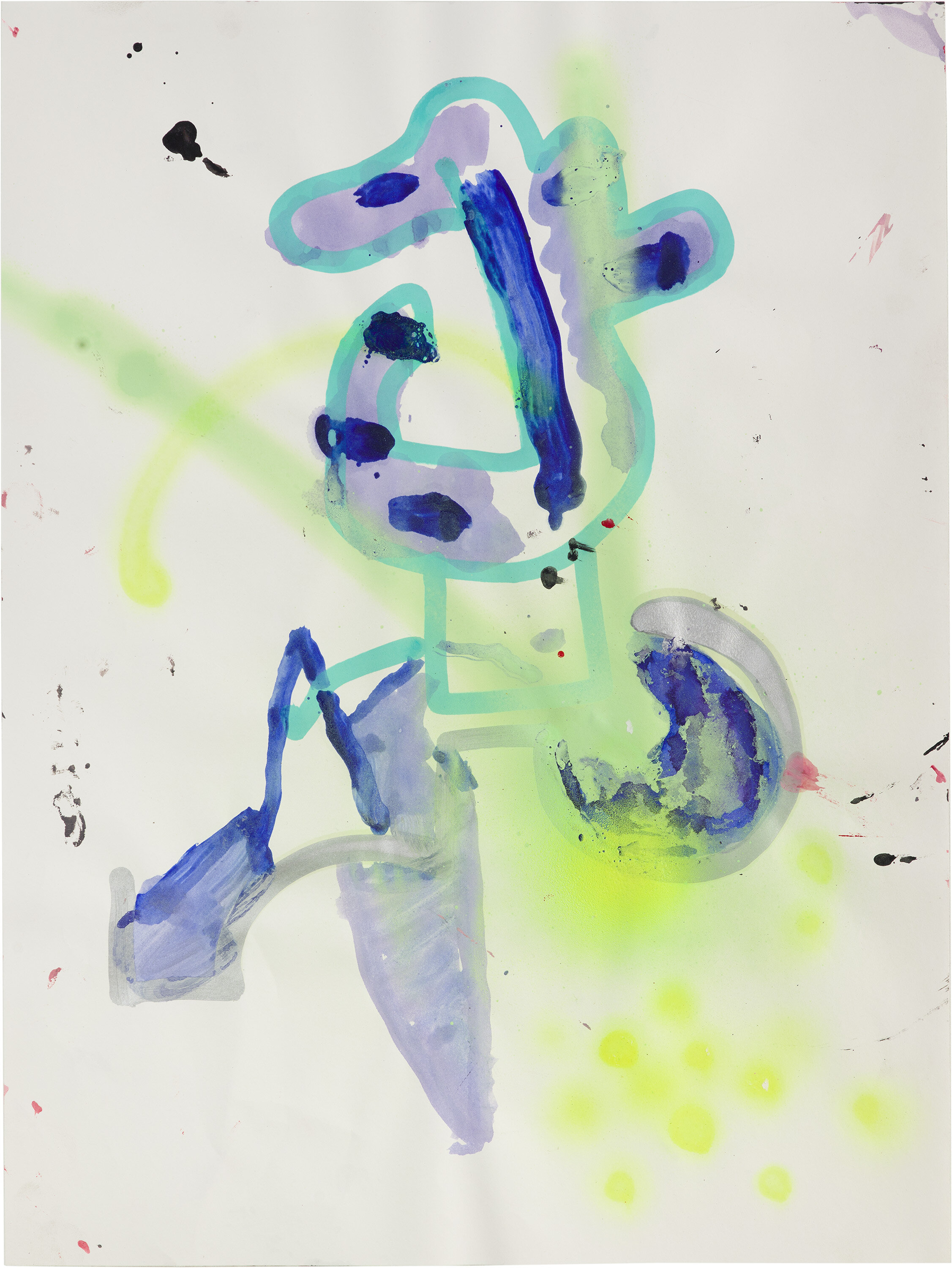 Drew Beattie and Ben Shepard   DBBS-DRW-2016-072   2016  acrylic and spray paint on paper  24 x 18 inches 