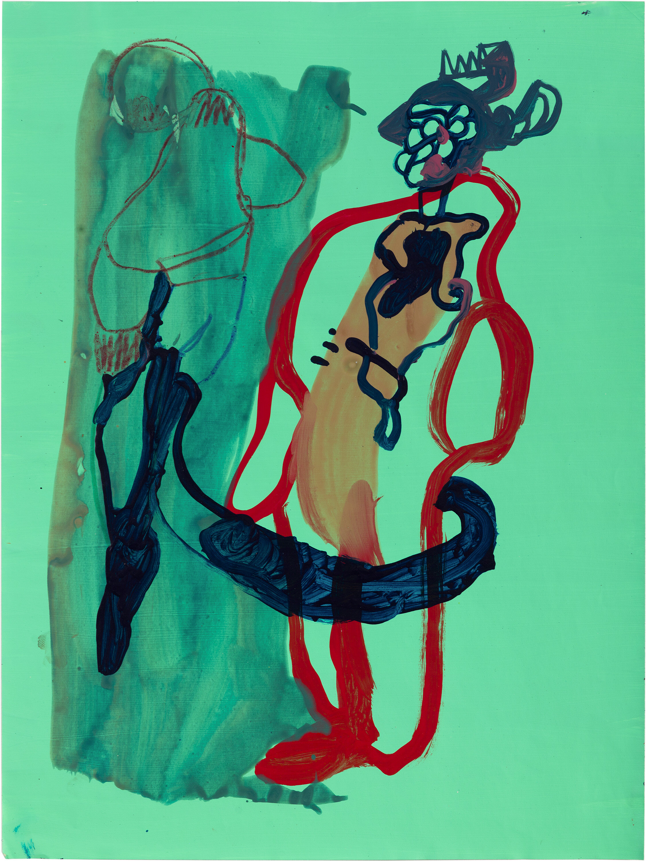 Drew Beattie and Ben Shepard   DBBS-DRW-2015-054   2015  acrylic and oil stick on paper  24 x 18 inches 