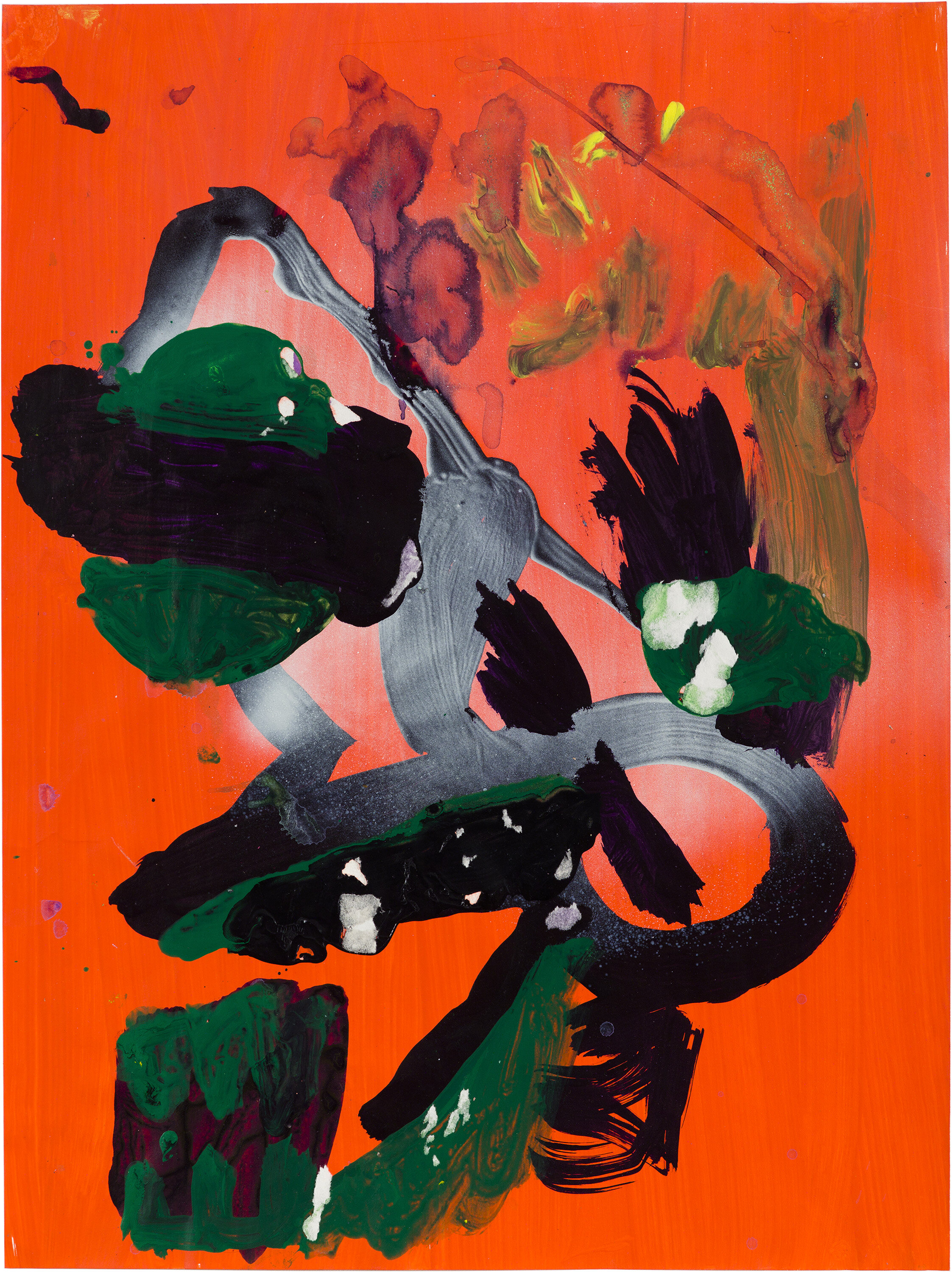  Drew Beattie and Ben Shepard   DBBS-DRW-2015-085   2015  acrylic and spray paint on paper  24 x 18 inches 