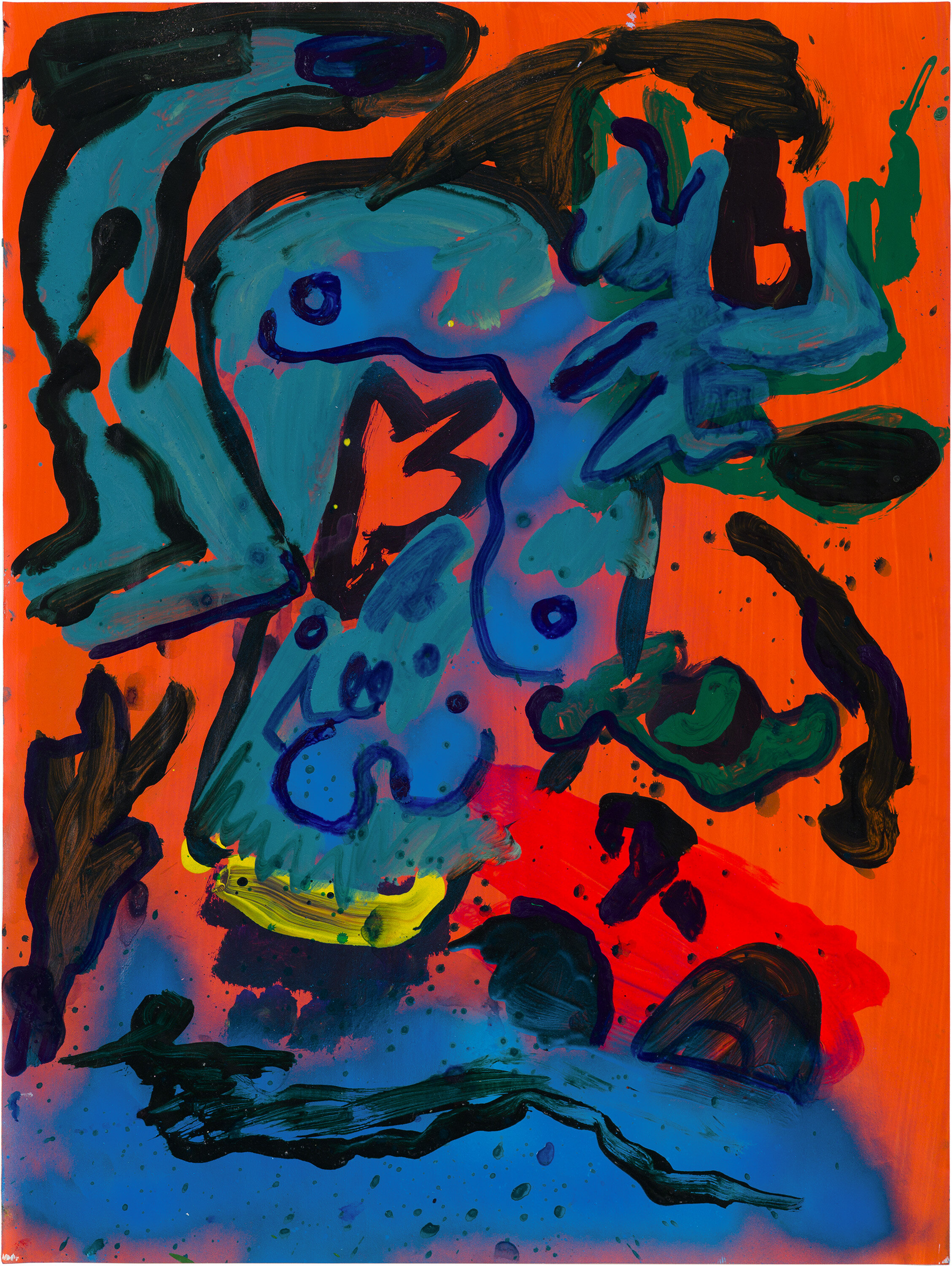  Drew Beattie and Ben Shepard   DBBS-DRW-2015-090   2015  acrylic and spray paint on paper  24 x 18 inches 