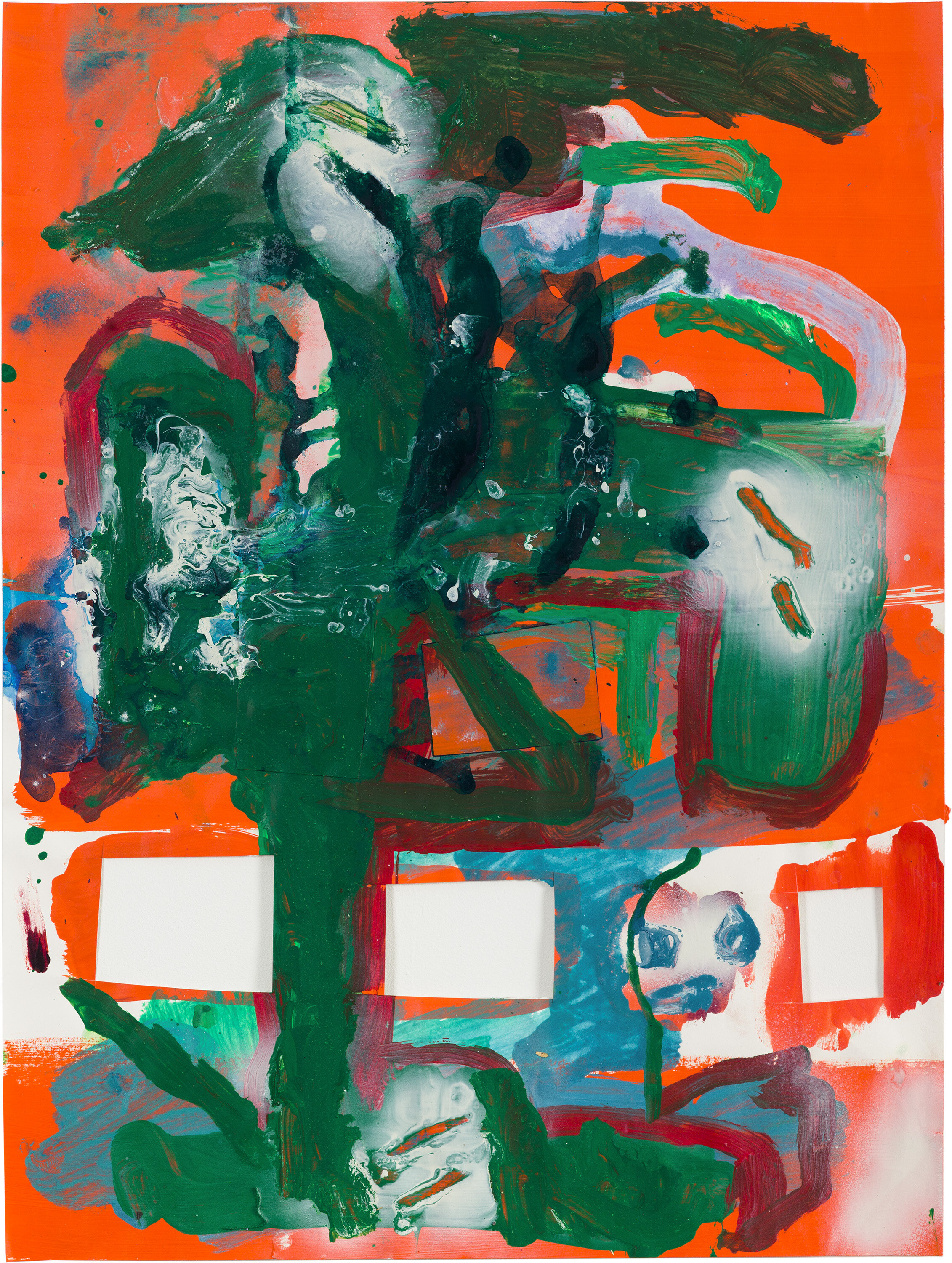  Drew Beattie and Ben Shepard   DBBS-DRW-2015-093   2015  acrylic and spray paint on paper  24 x 18 inches 