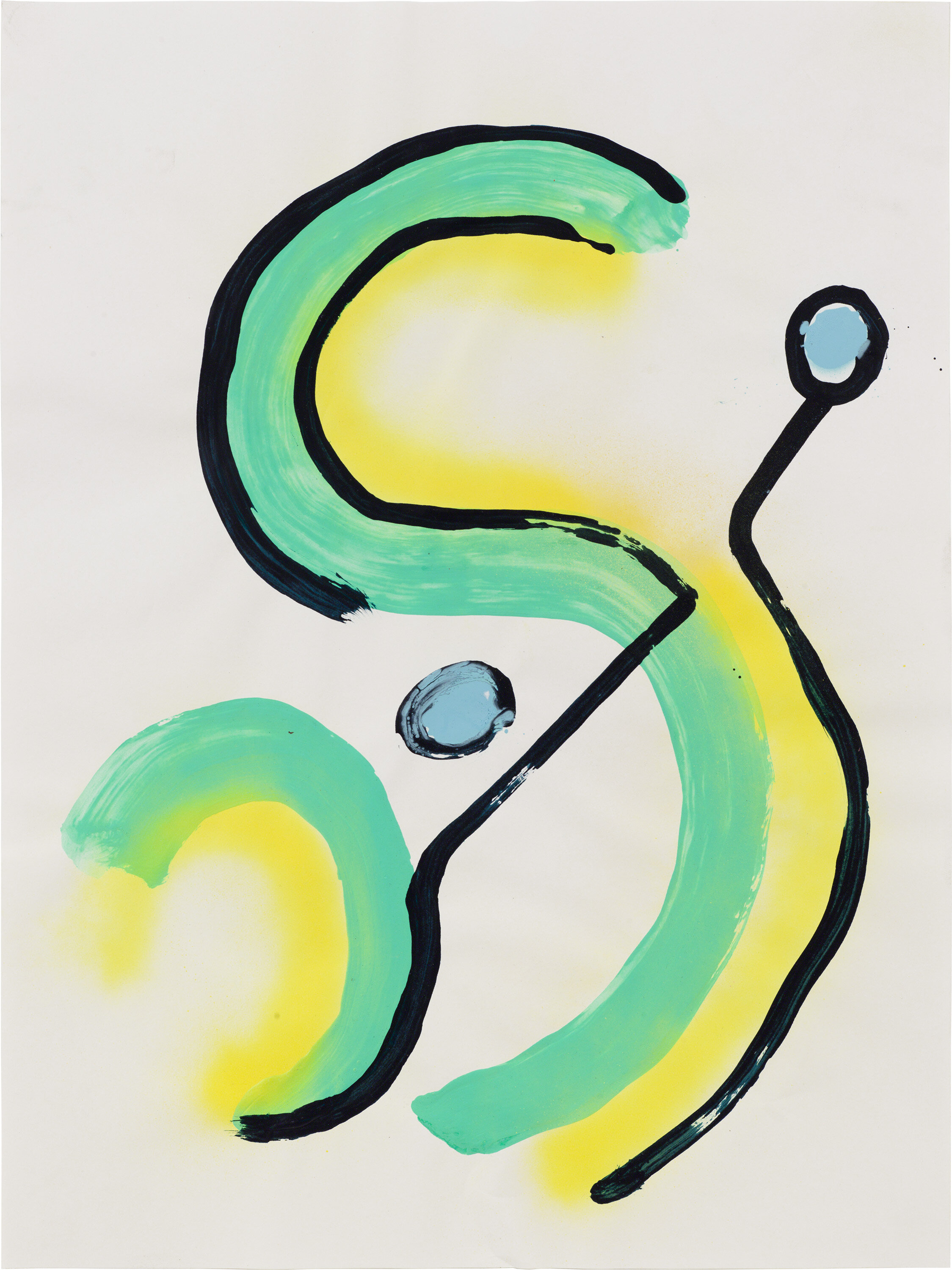  Drew Beattie and Ben Shepard   DBBS-DRW-2015-212   2015  acrylic and spray paint on paper  24 x 18 inches 