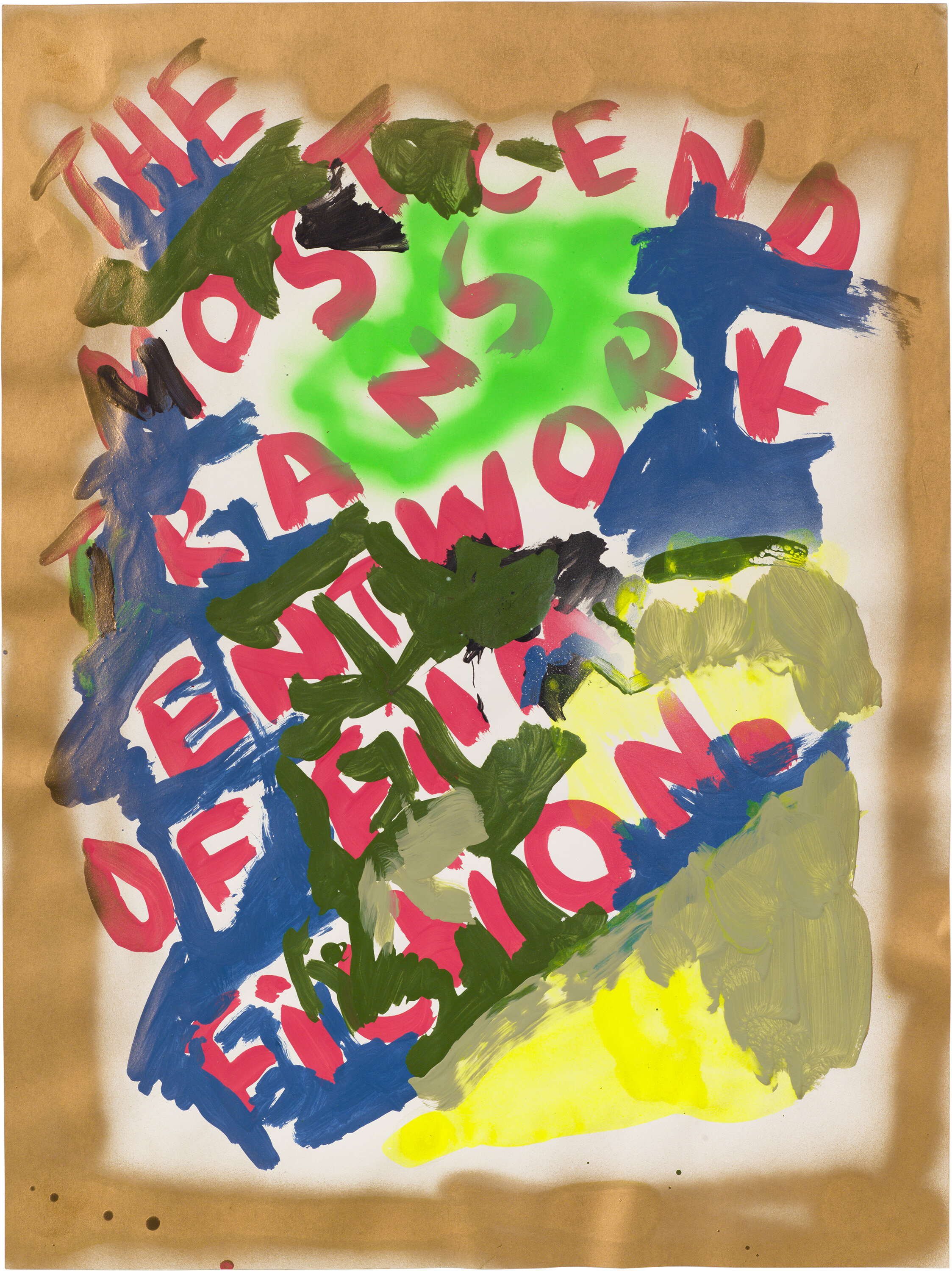  Drew Beattie and Ben Shepard   DBBS-DRW-2015-258   2015  acrylic and spray paint on paper  24 x 18 inches 