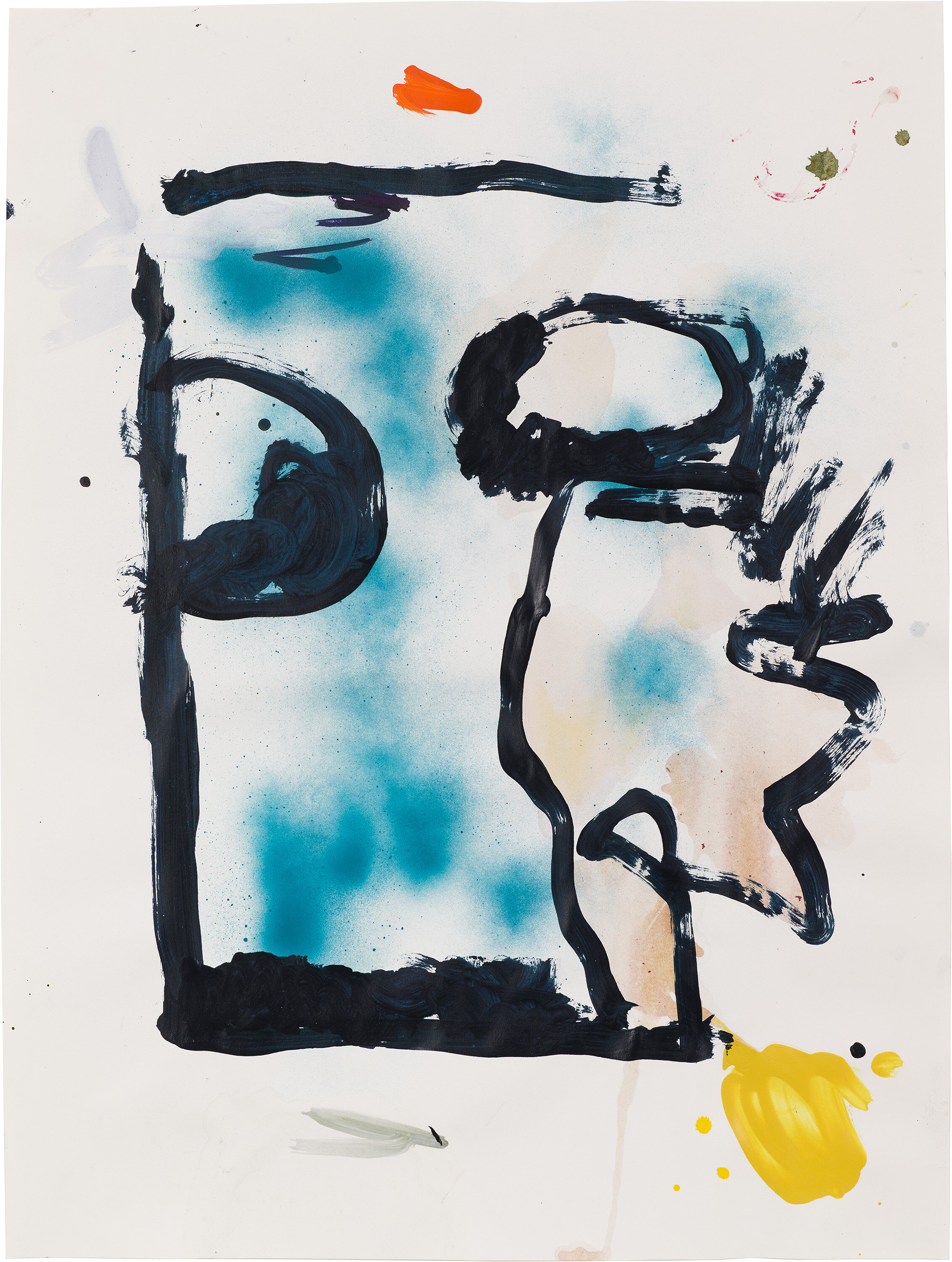  Drew Beattie and Ben Shepard   DBBS-DRW-2015-459   2015  acrylic and spray paint on paper  24 x 18 inches 