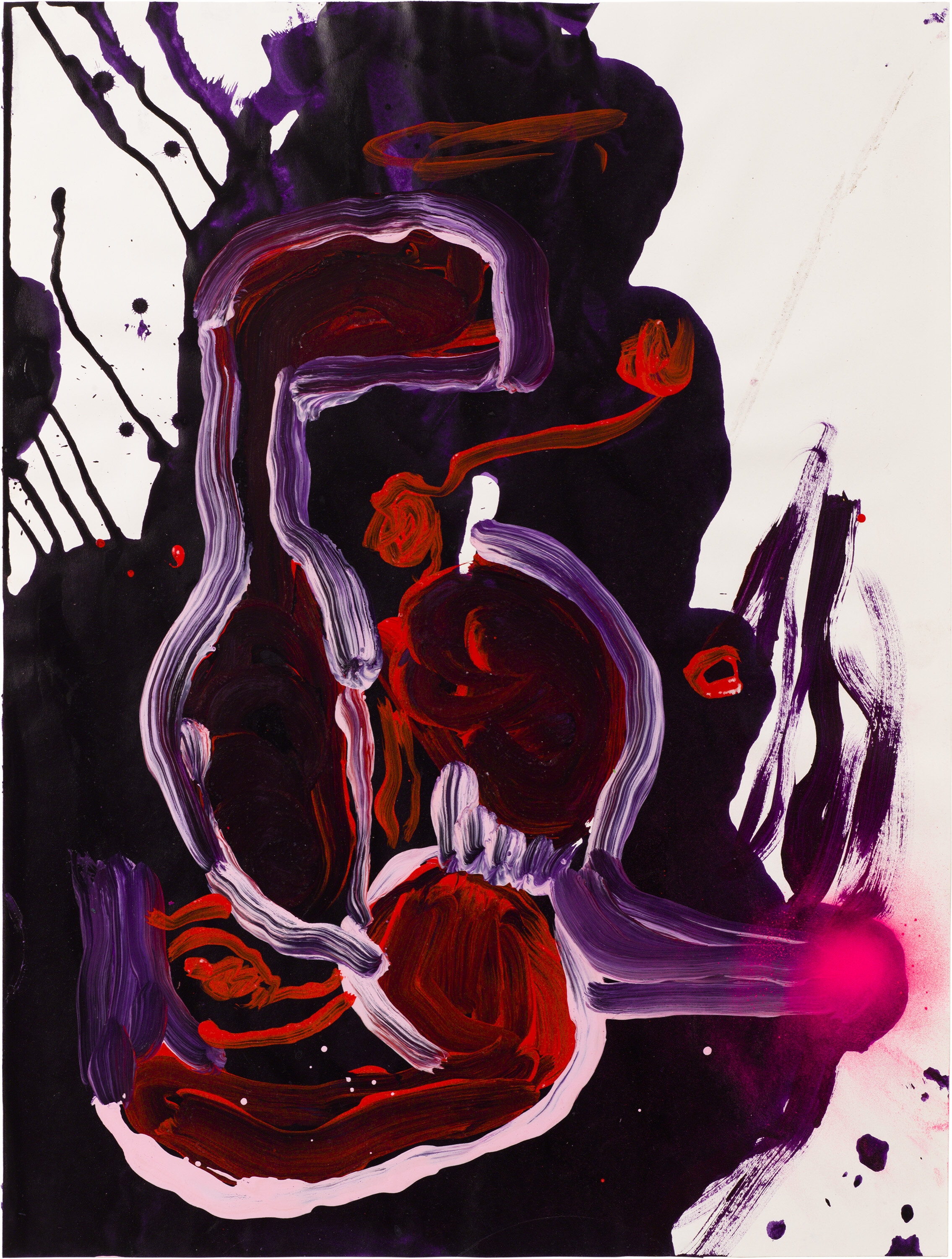  Drew Beattie and Ben Shepard   DBBS-DRW-2015-592   2015  acrylic and spray paint on paper  24 x 18 inches 