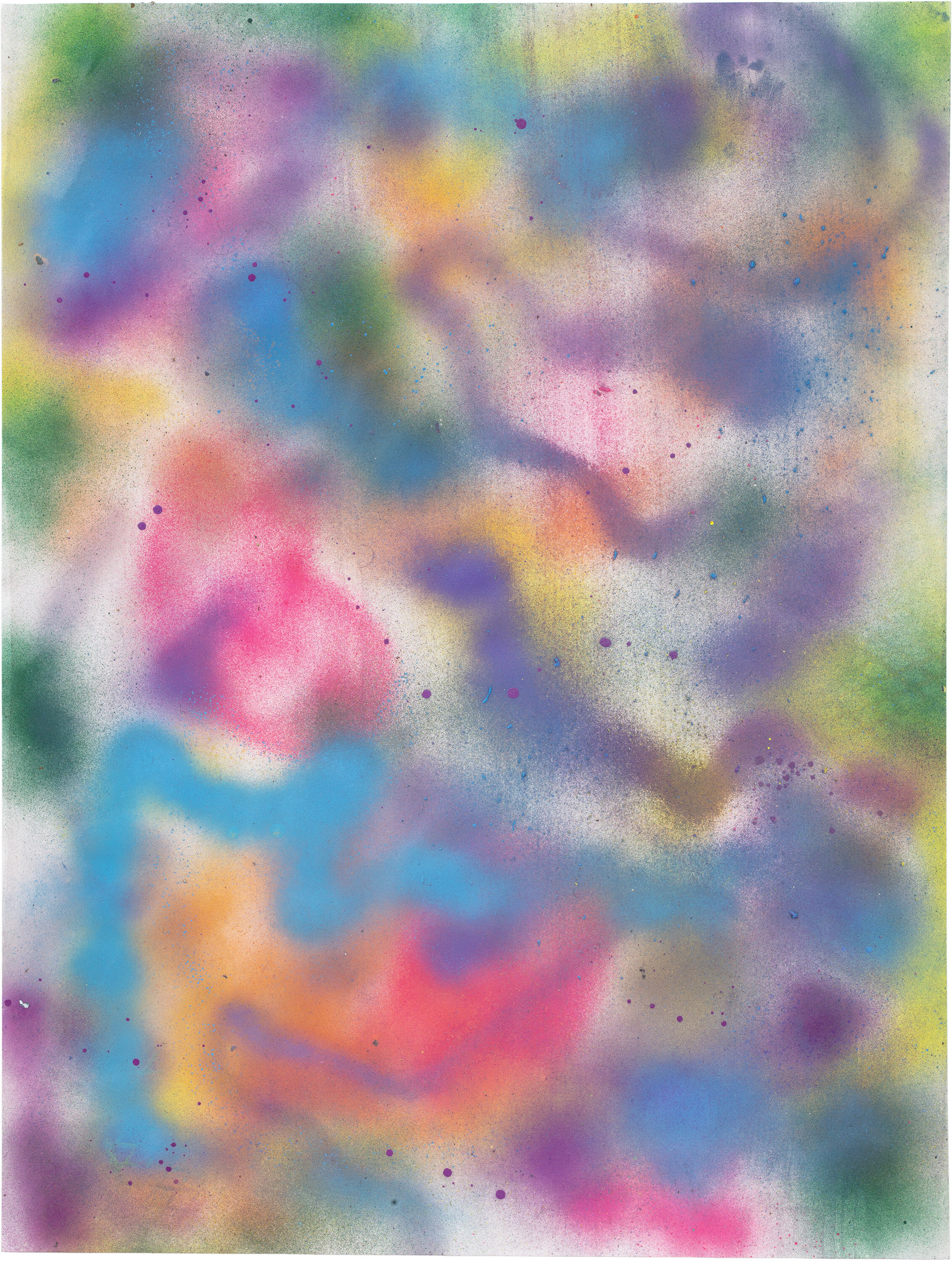  Drew Beattie and Ben Shepard   DBBS-DRW-2019-020   2019  spray paint on paper 24 x 18 inches 