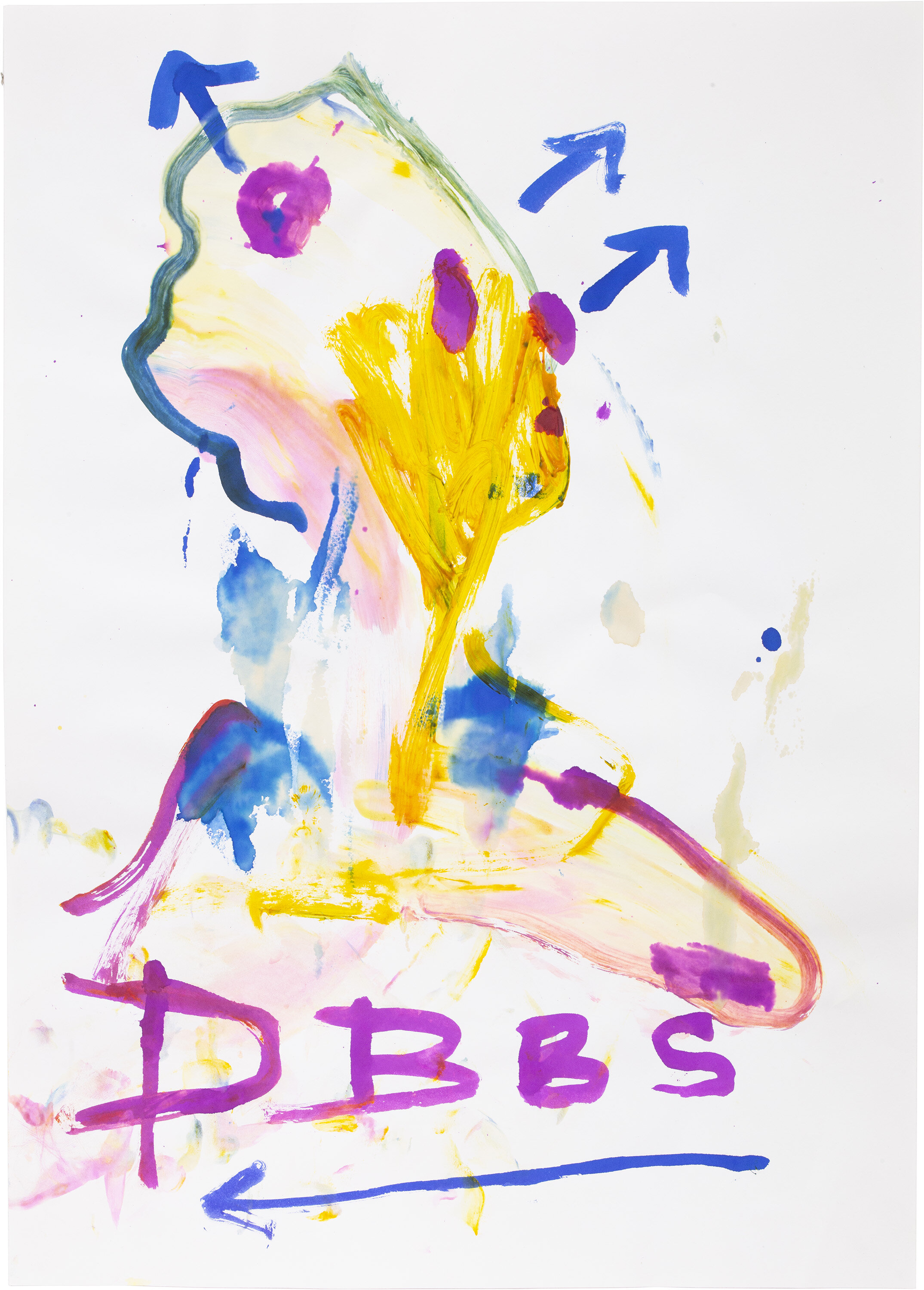  Drew Beattie and Ben Shepard   DBBS-DRW-2019-129   2019  acrylic and ink on paper 24 x 18 inches 
