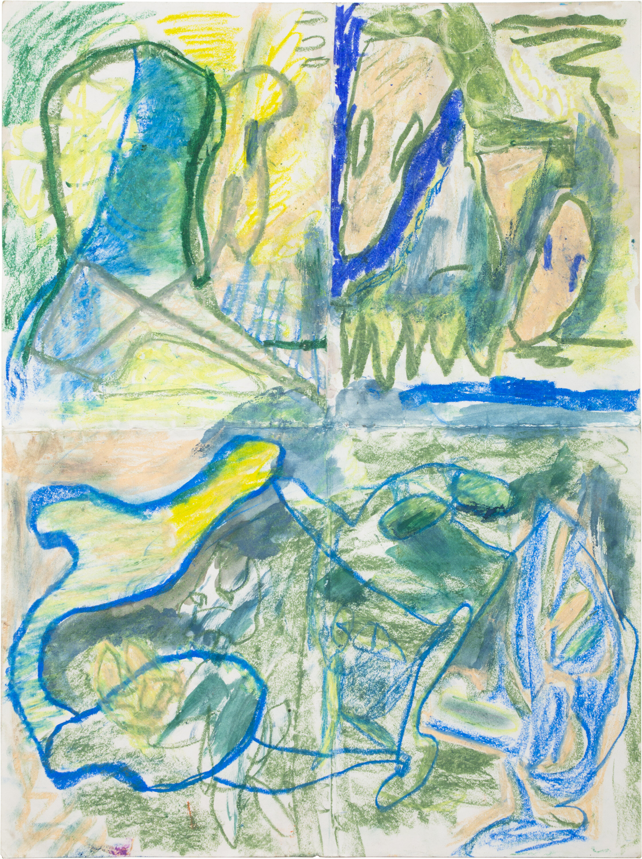  Drew Beattie and Ben Shepard   DBBS-DRW-2019-196   2019  acrylic and crayon on paper 24 x 18 inches 