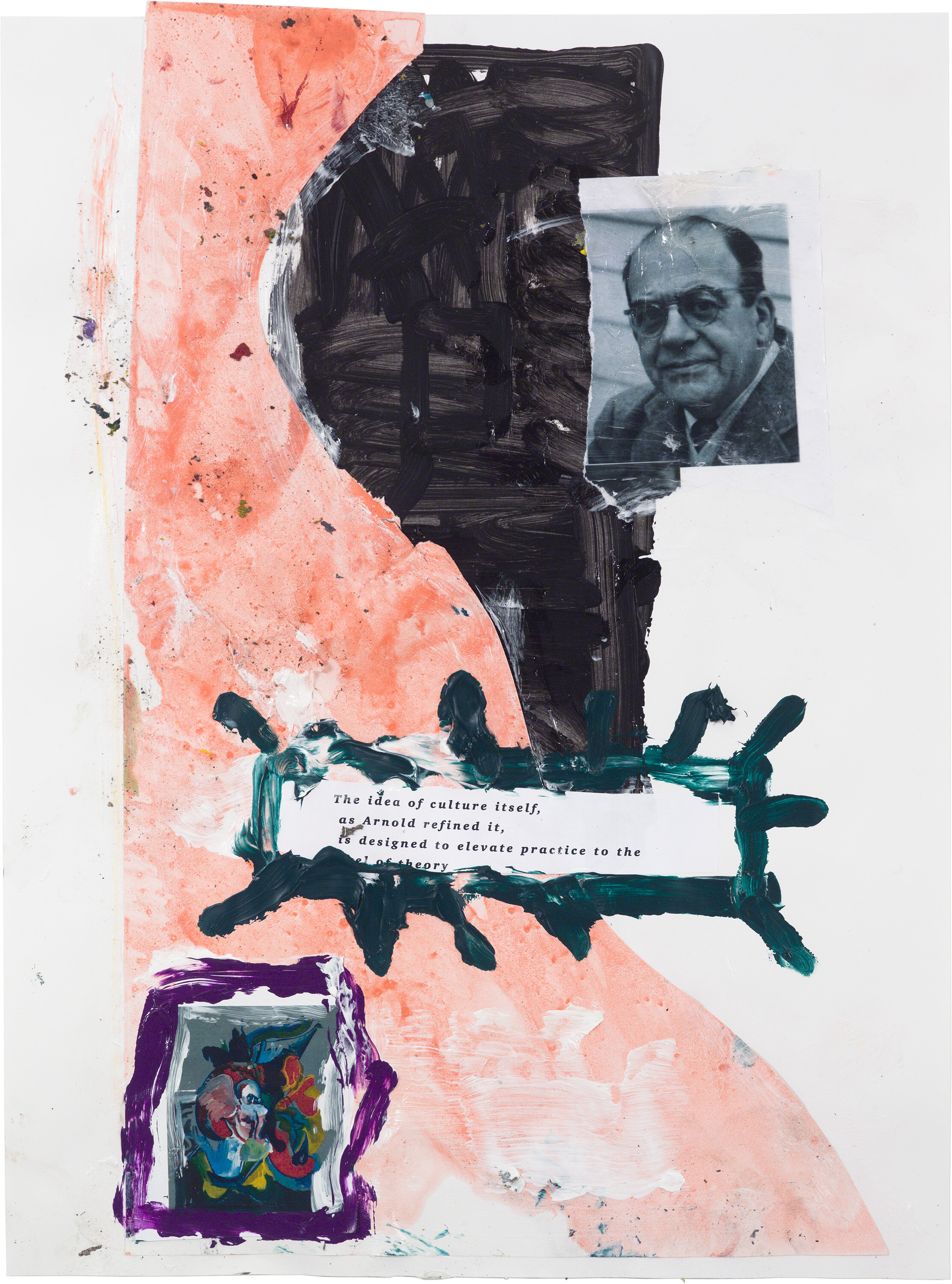  Drew Beattie and Ben Shepard   DBBS-DRW-2019-224   2019  acrylic and collage on paper  24 x 18 inches 