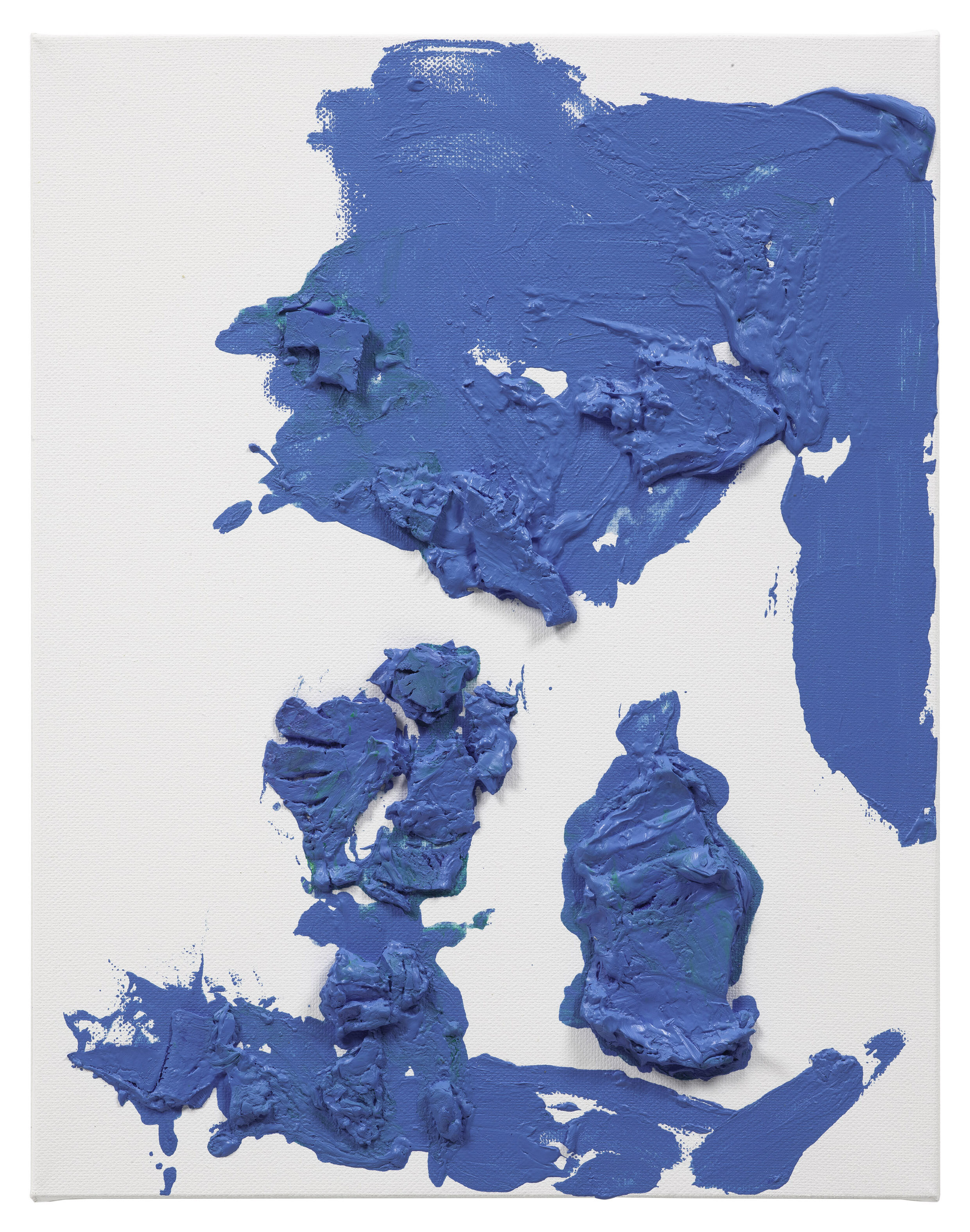  Drew Beattie  Chunky Blue   2020 acrylic on canvas   14 x 11 inches  