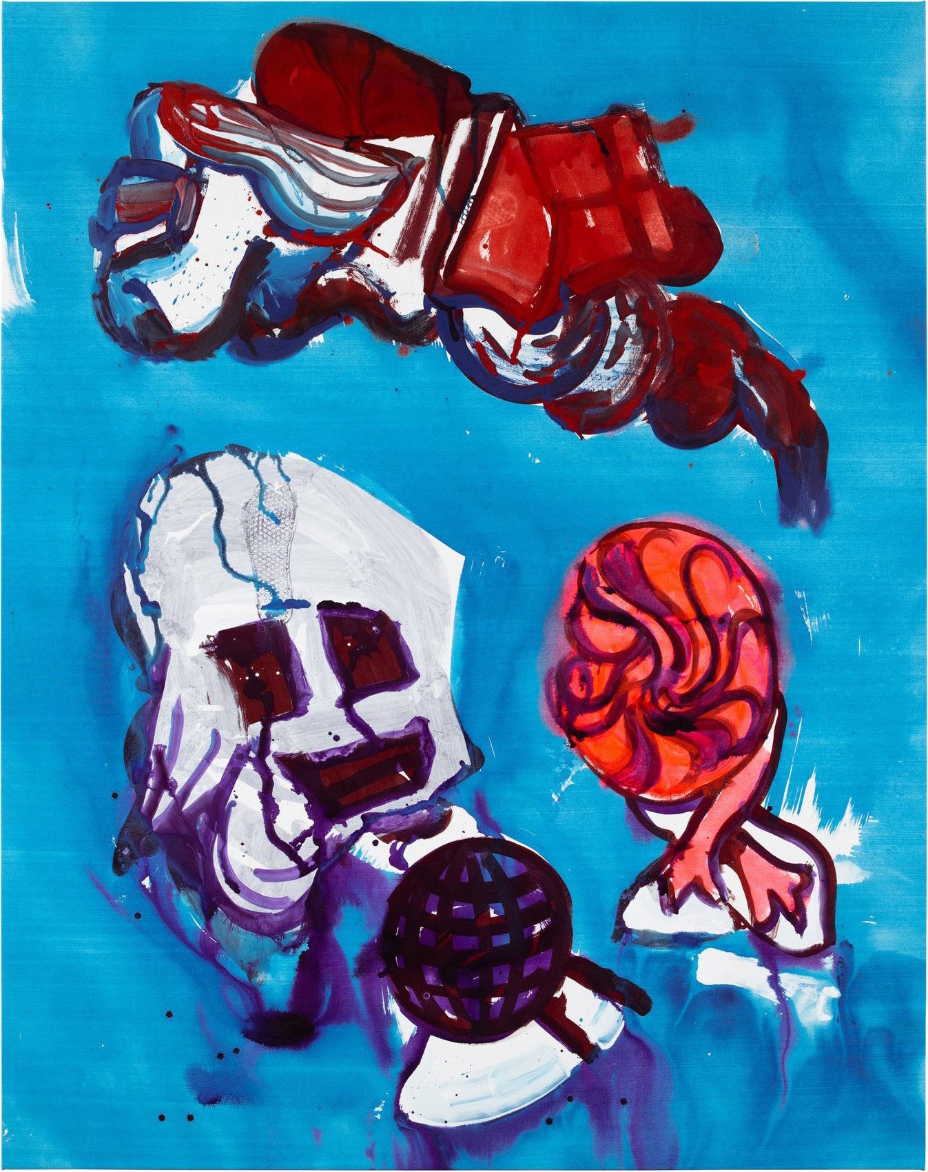  Drew Beattie  Floaters   2021 acrylic on canvas  96 x 76 inches   