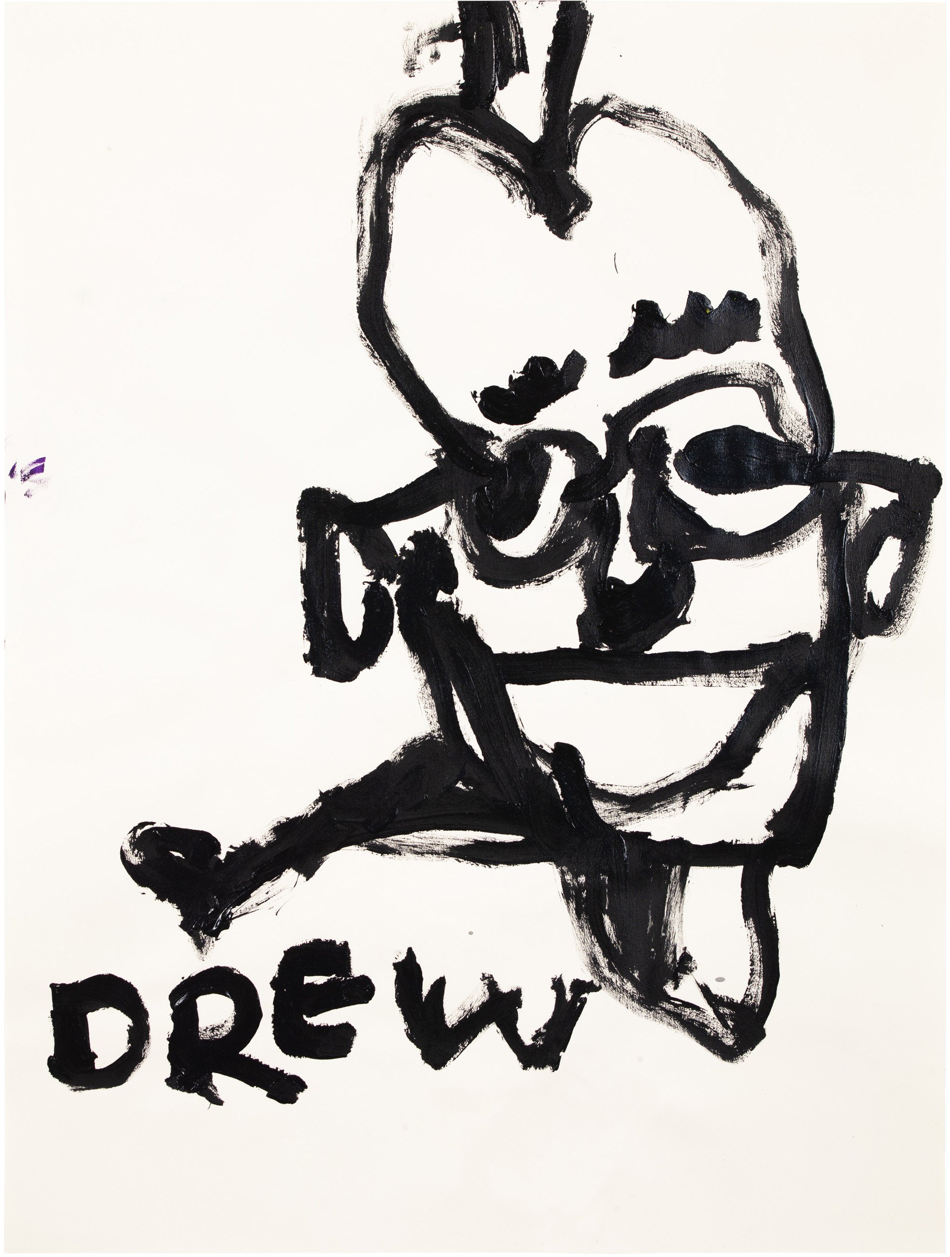  Drew Beattie and Ben Shepard DBBS-DRW-2021-156  2021 acrylic on paper 24 x 18 inches 