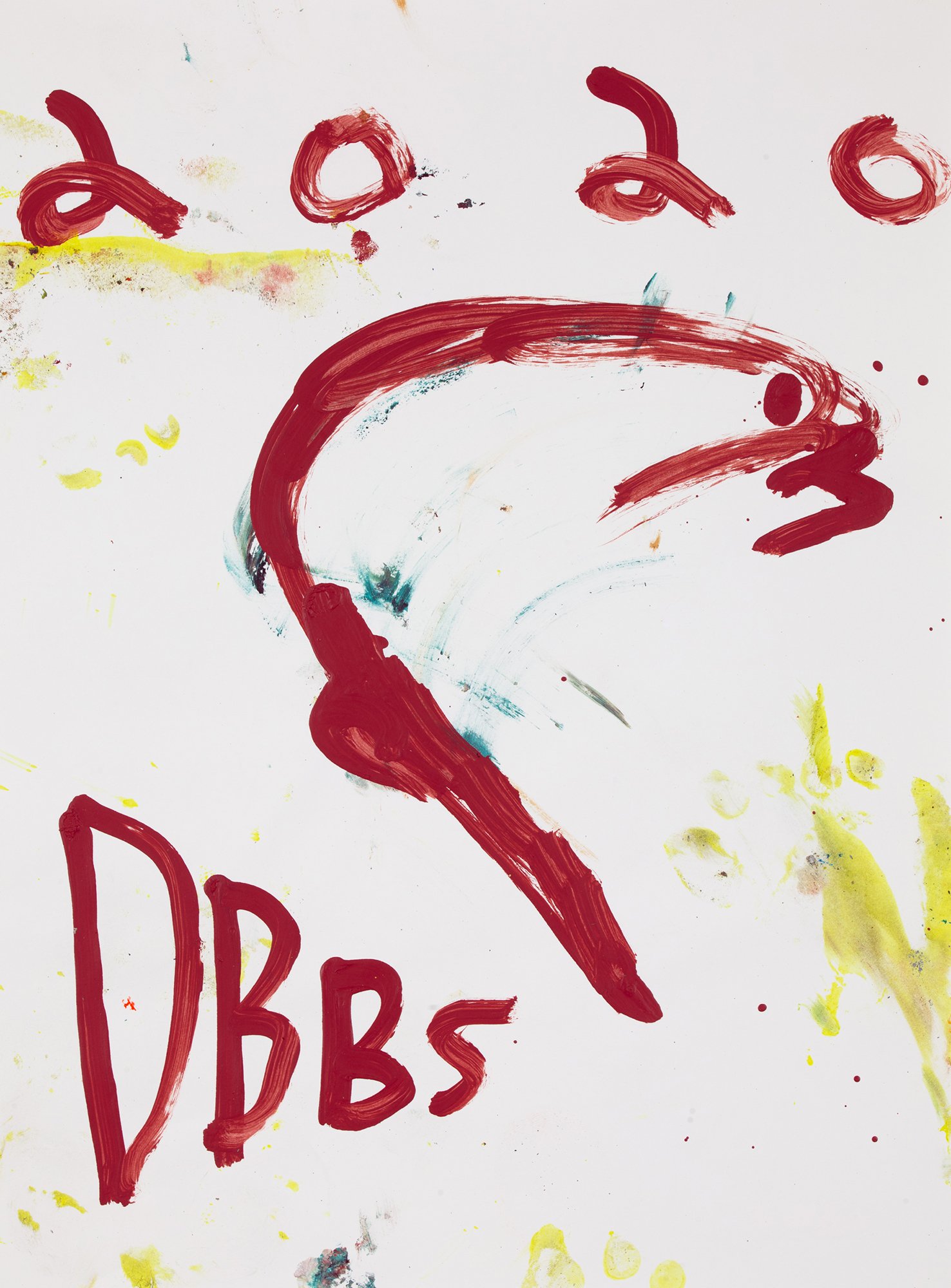  Drew Beattie and Ben Shepard  DBBS-DRW-2019-413   2019 acrylic on paper 24 x 18 inches 