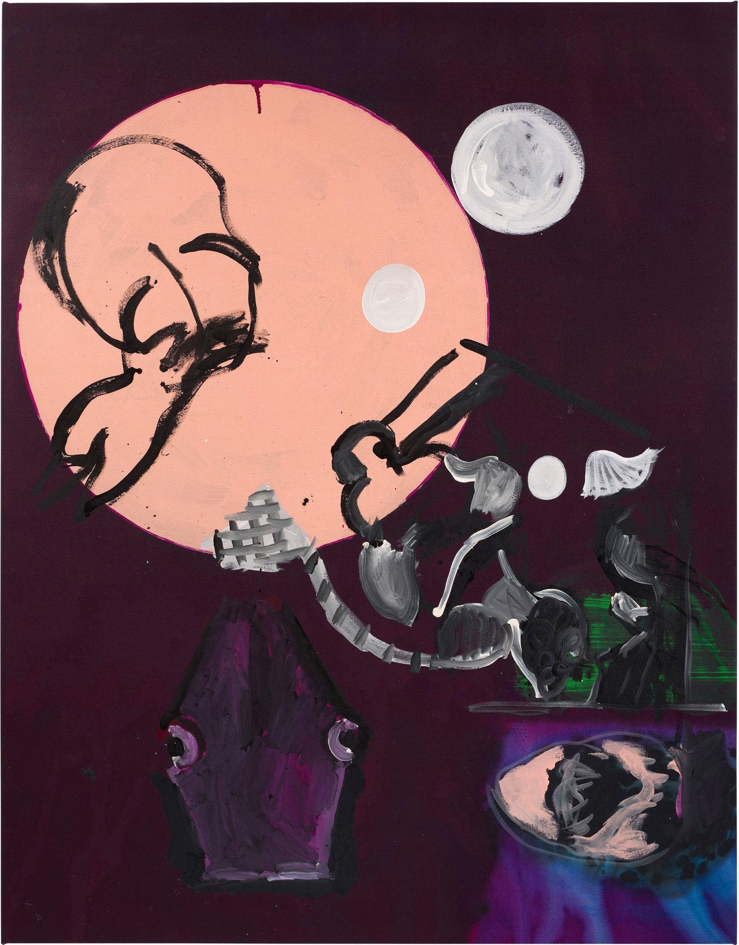  Drew Beattie  Full Moon   2023 acrylic on canvas 96 x 76 inches 