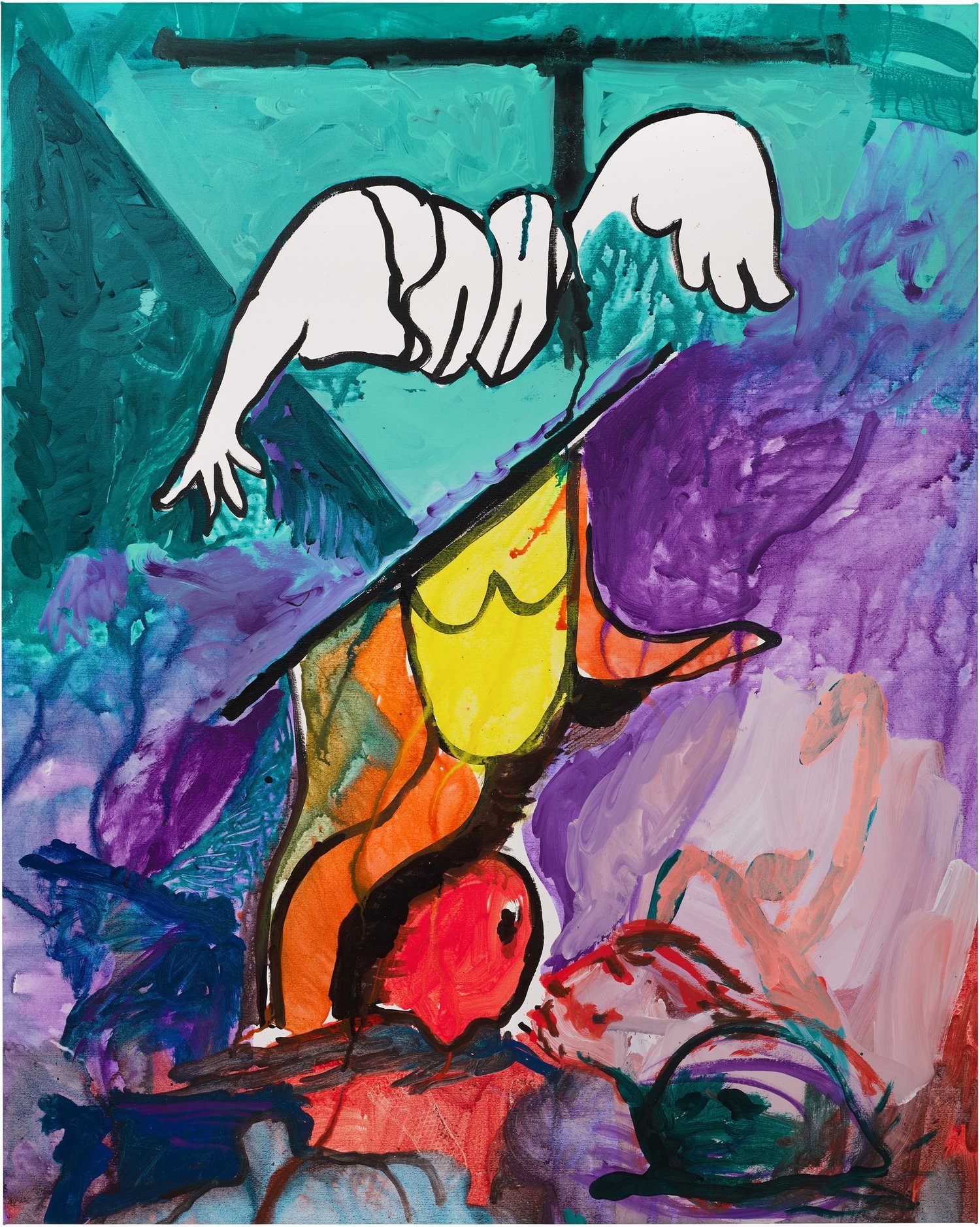 Drew Beattie  Strange Angel   2023 acrylic on canvas 96 x 76 inches 