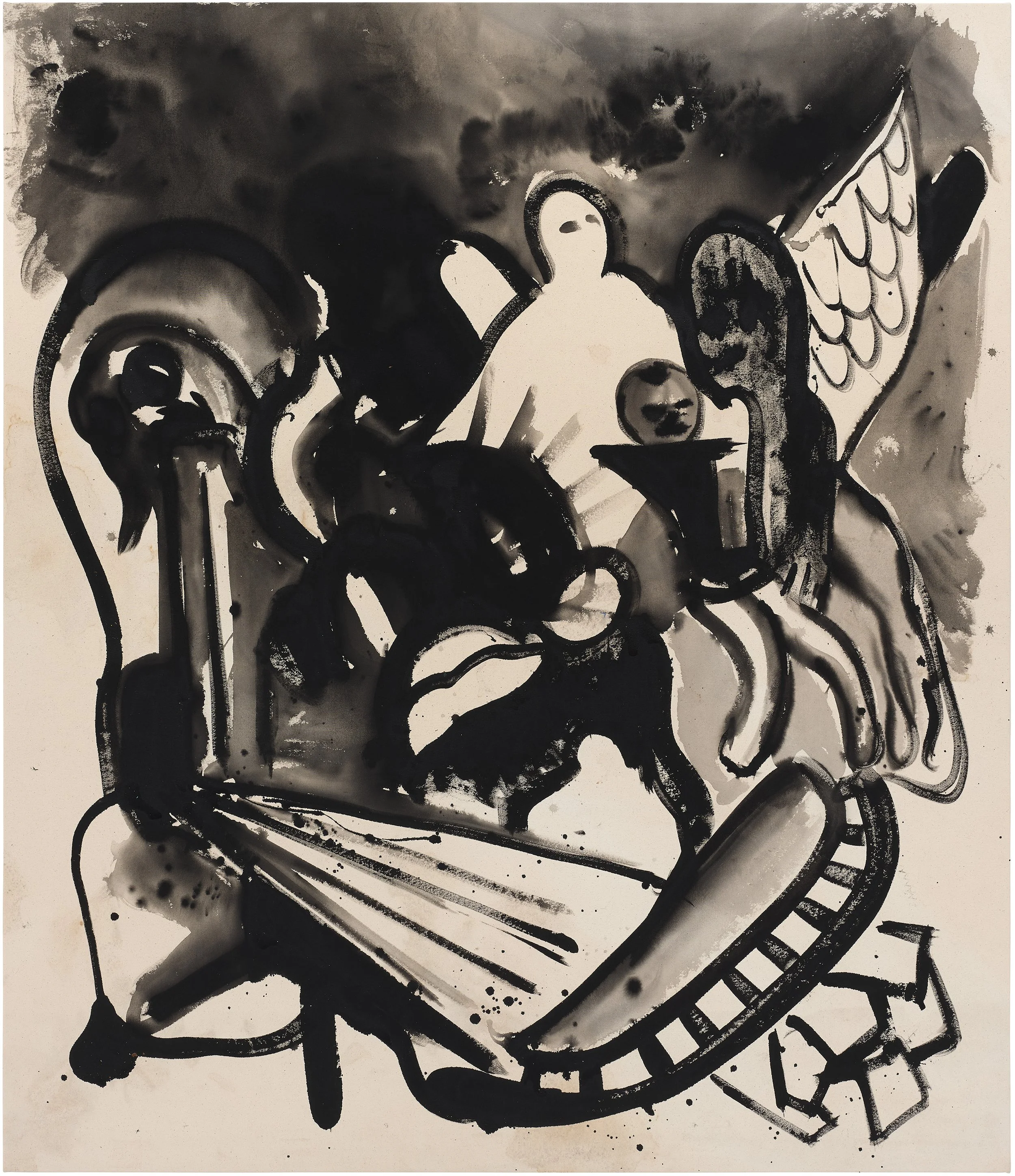  Drew Beattie                                                                                            Angel Teeth&nbsp;  2025                                                                                                      acrylic and ink on c