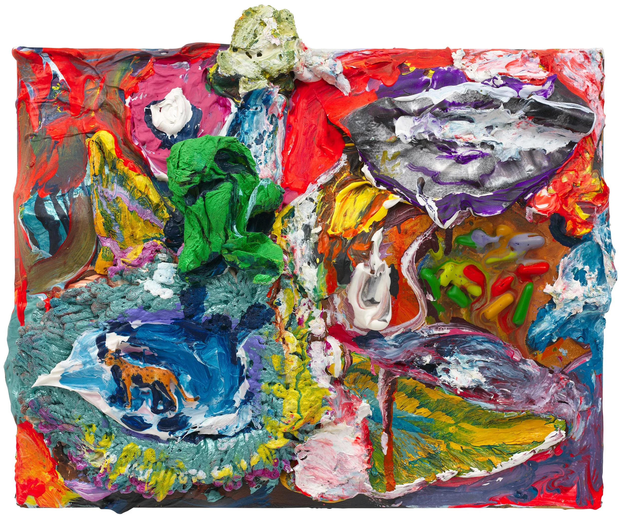  Drew Beattie                                                                                                      Colored Sparrows                                                                                        oil, acrylic, crayons and colla