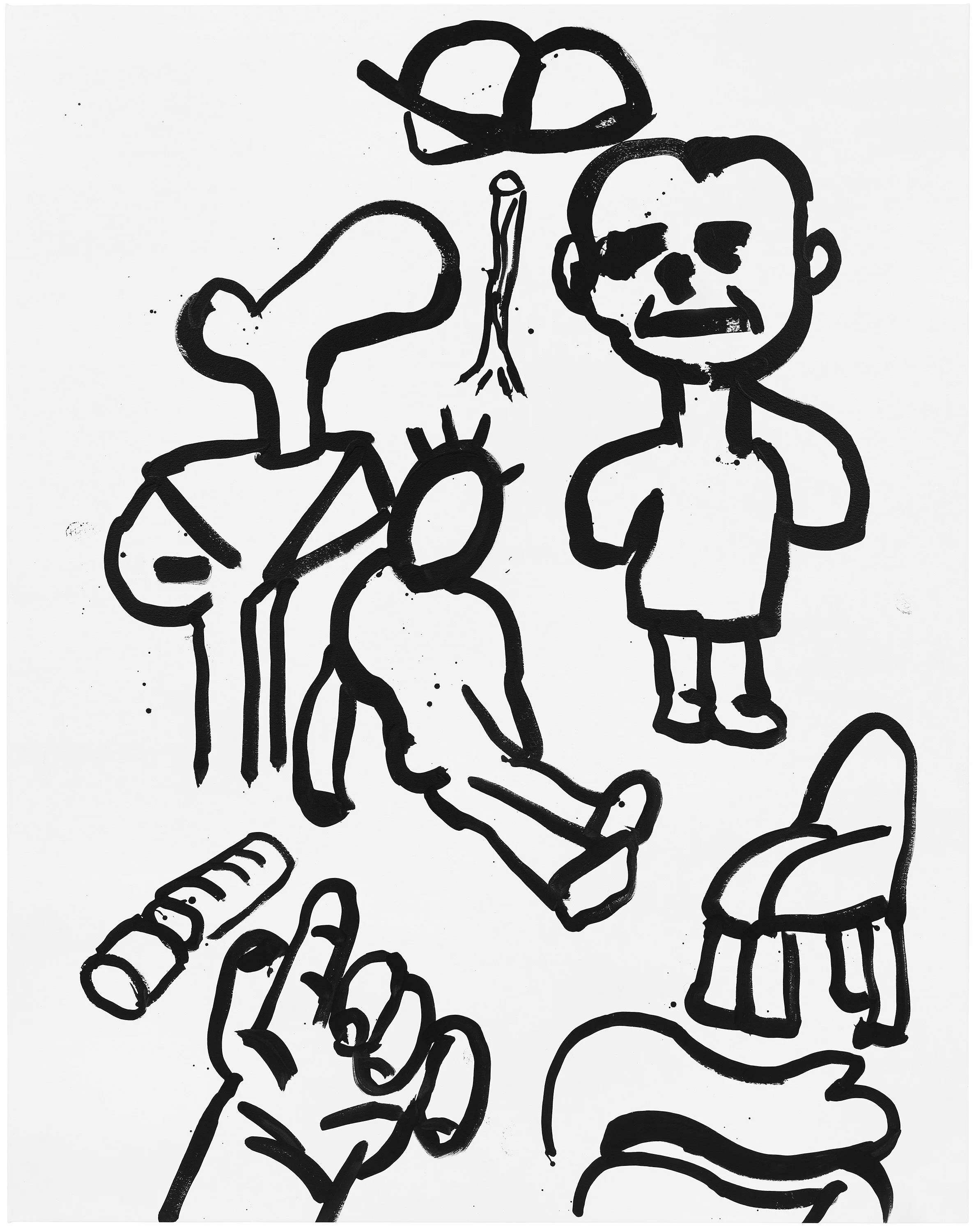  Drew Beattie                                                                                                 The Mistake&nbsp;  2025                                                                                      acrylic and ink on canvas      