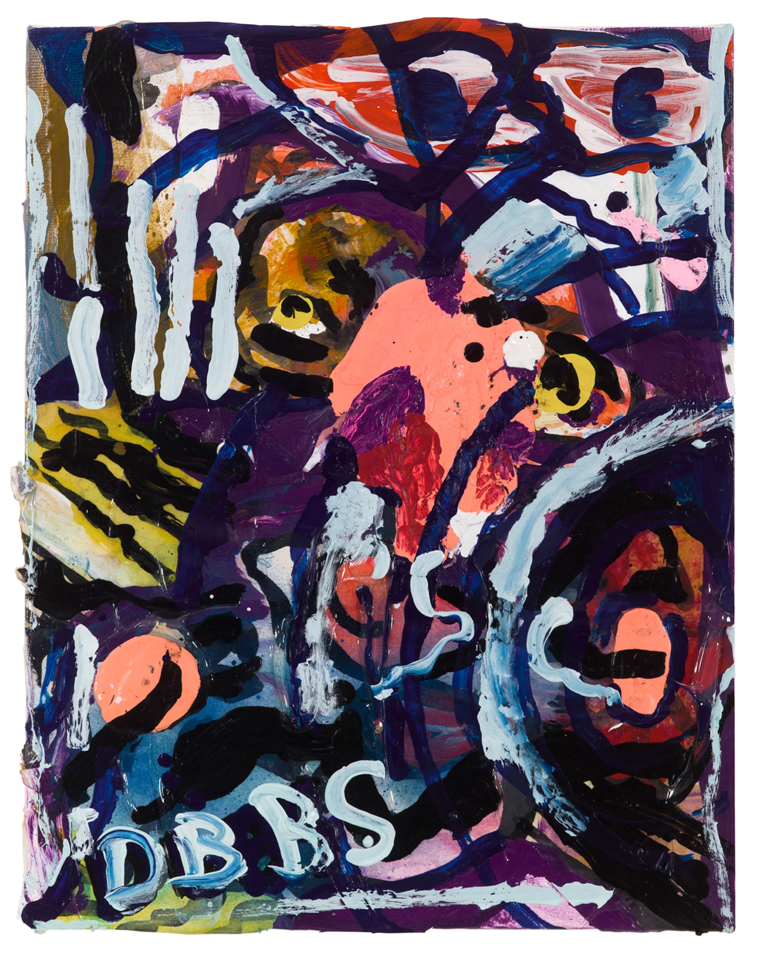  Drew Beattie and Ben Shepard  The Bashful Lion   2019 acrylic on canvas 14 x 11 inches 