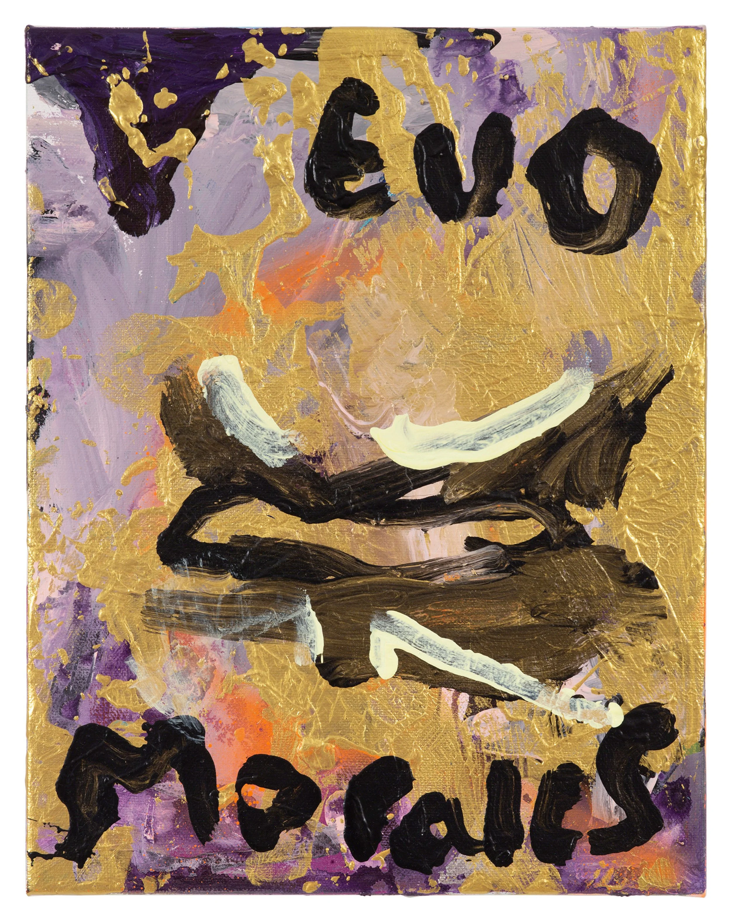  Drew Beattie and Ben Shepard  Evo Morales   2019 acrylic on canvas 14 x 11 inches 