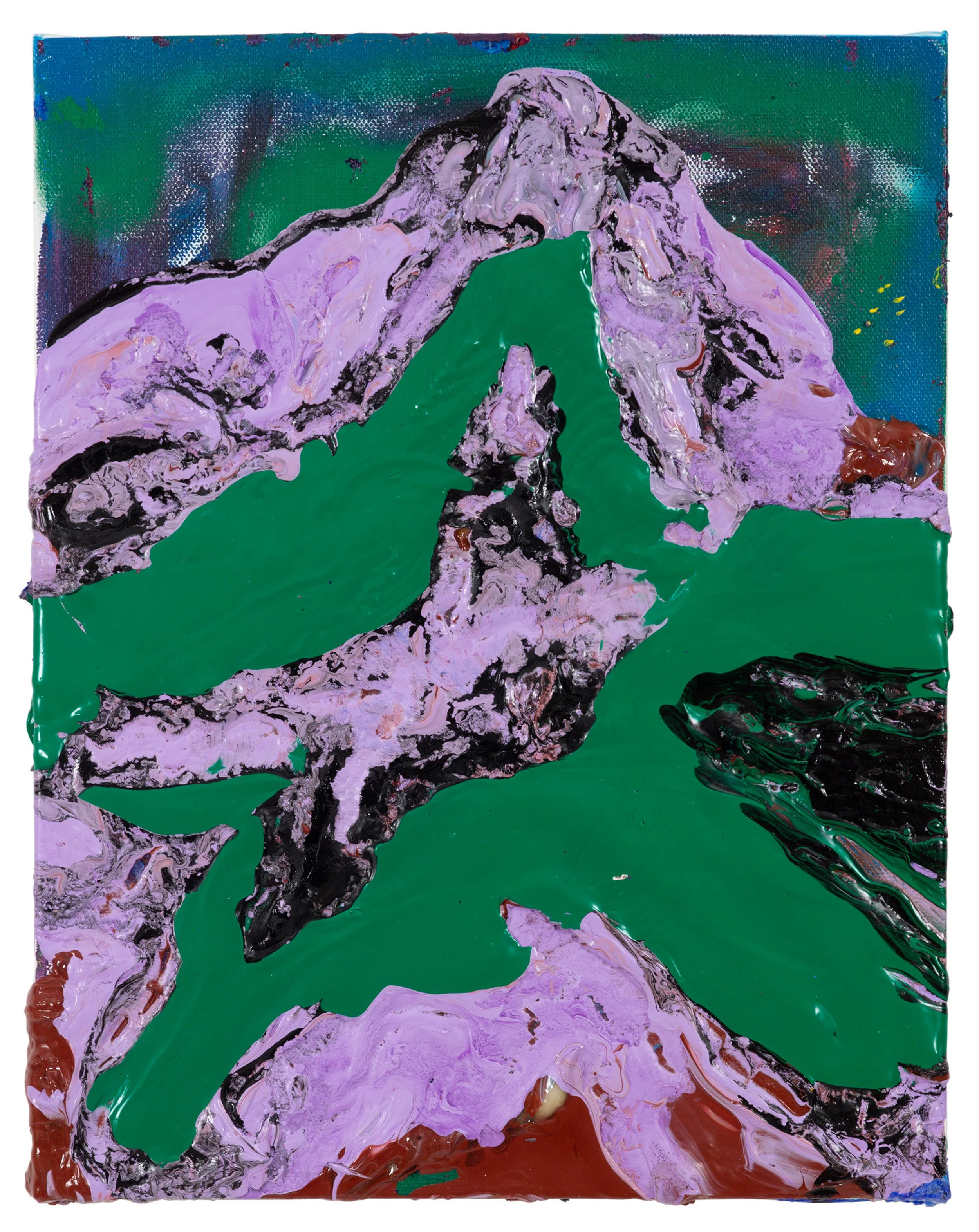  Drew Beattie and Ben Shepard  Star Shadow   2019 acrylic and spray paint on canvas 14 x 11 inches 