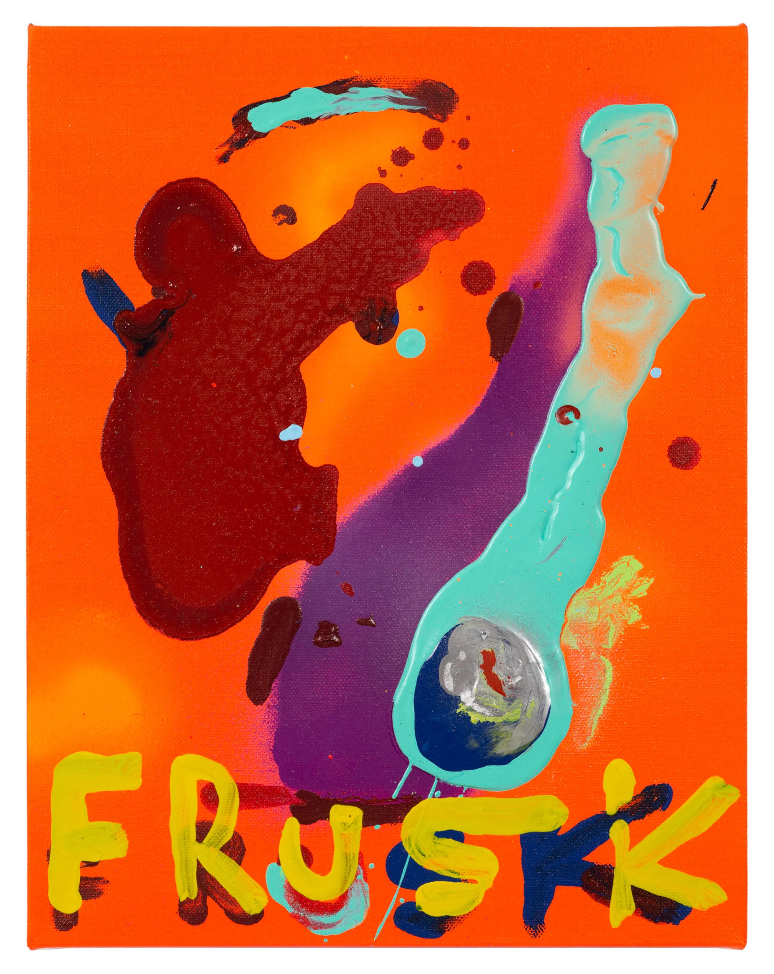  Drew Beattie and Ben Shepard  Frusk   2019 acrylic on canvas 14 x 11 inches 