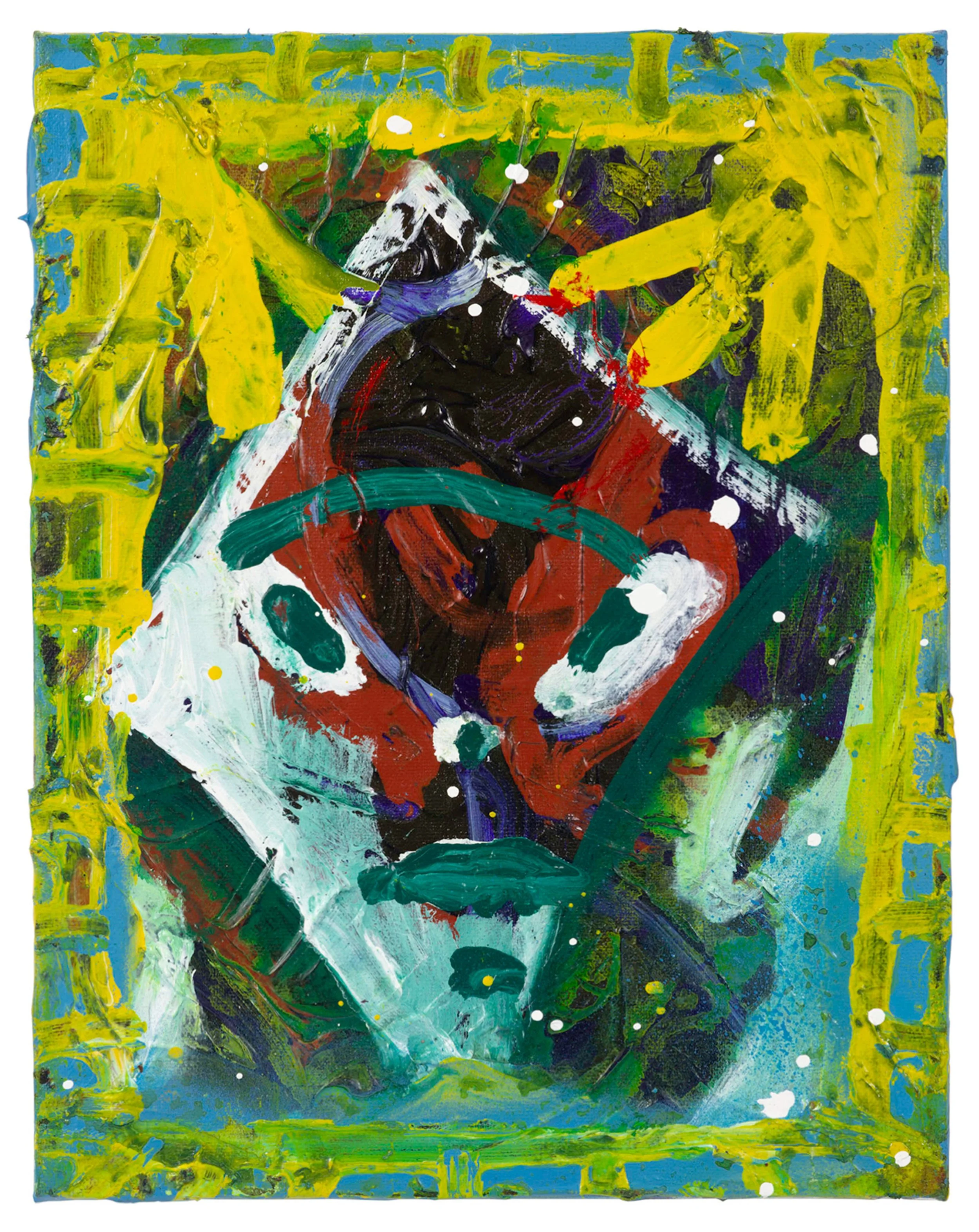 Drew Beattie and Ben Shepard  The Pool   2019 acrylic on canvas 14 x 11 inches 