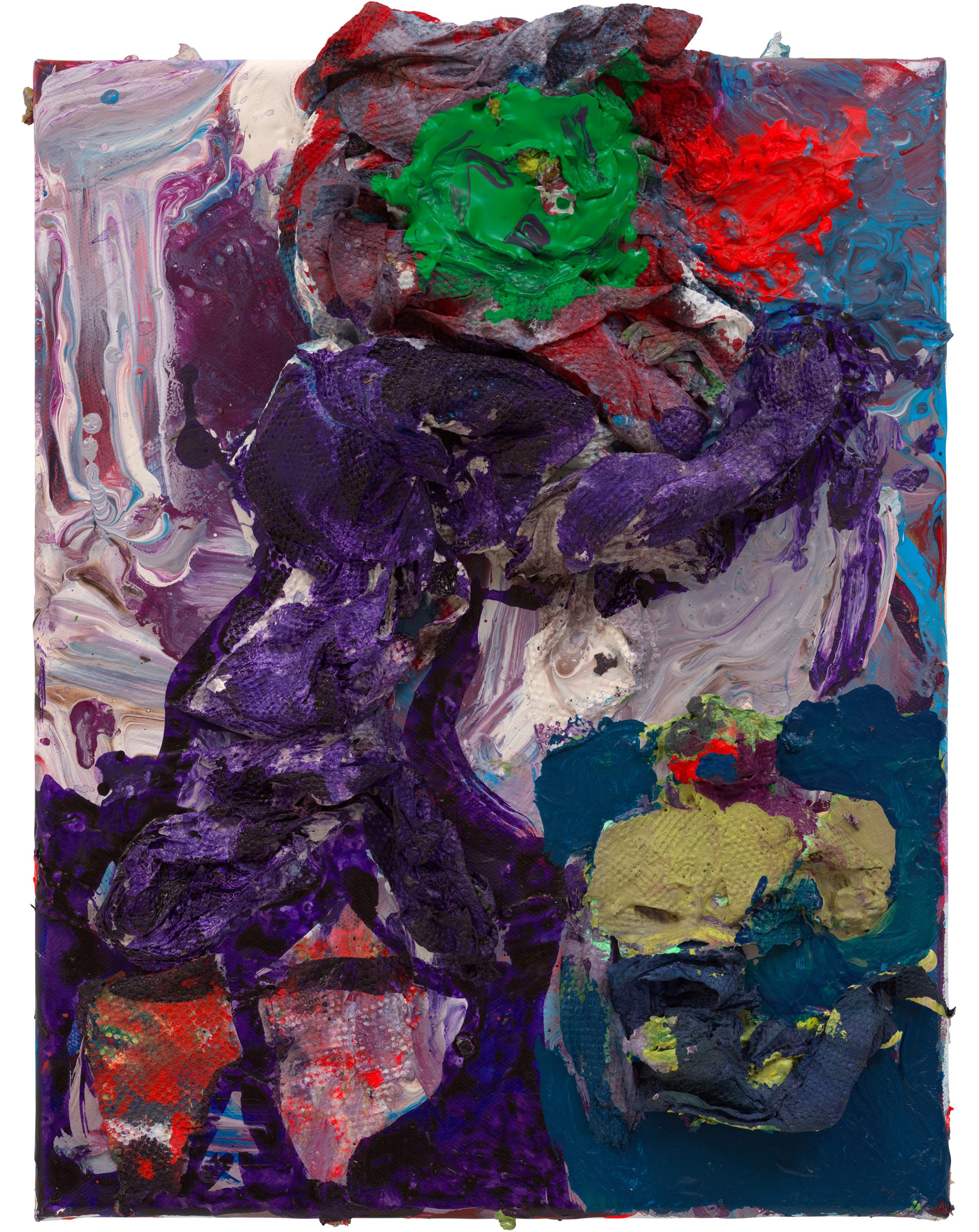  Drew Beattie and Ben Shepard  Giant   2022 acrylic and collage on canvas 14 x 11 inches 