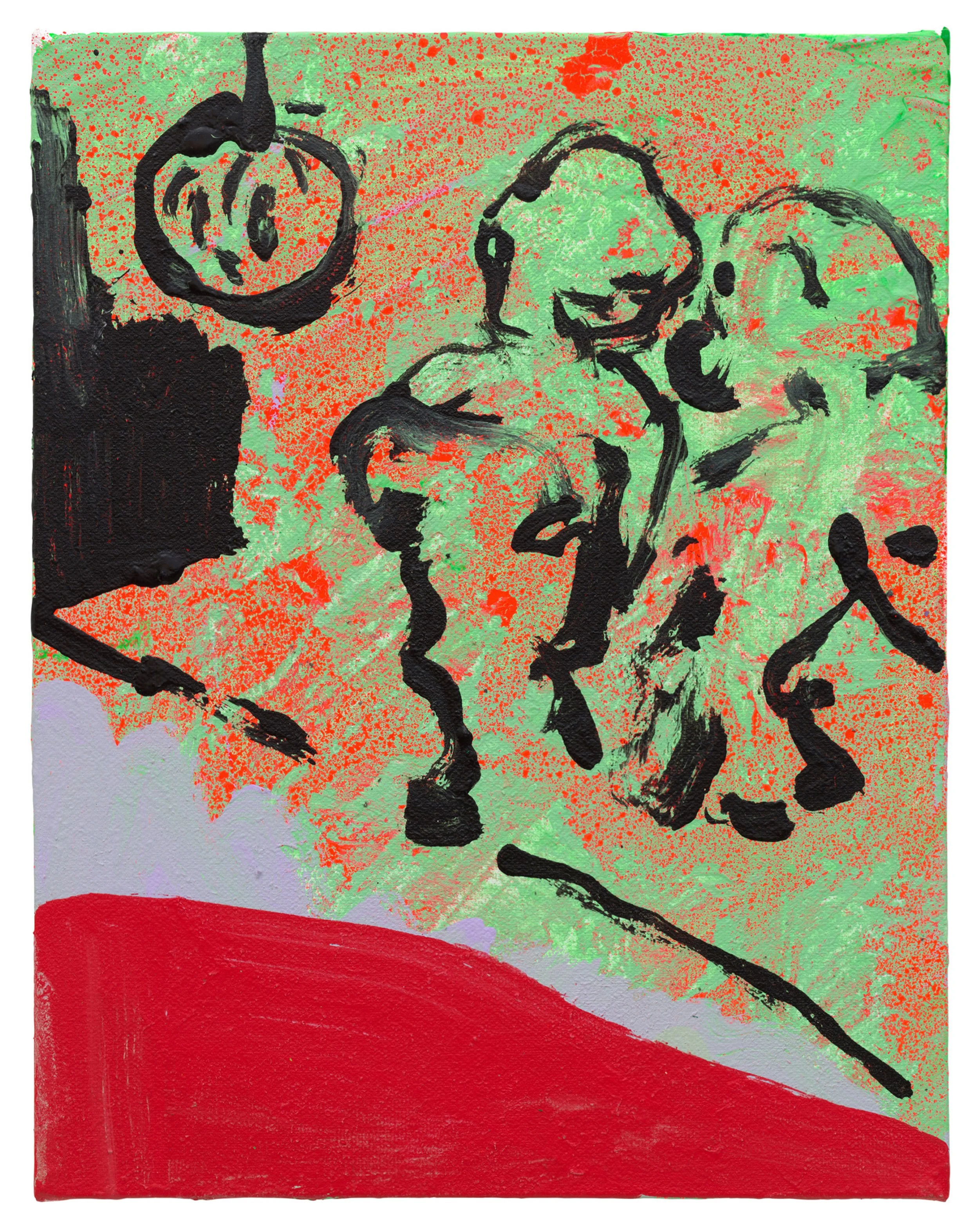  Drew Beattie and Ben Shepard  The Bar   2022 acrylic on canvas 14 x 11 inches 