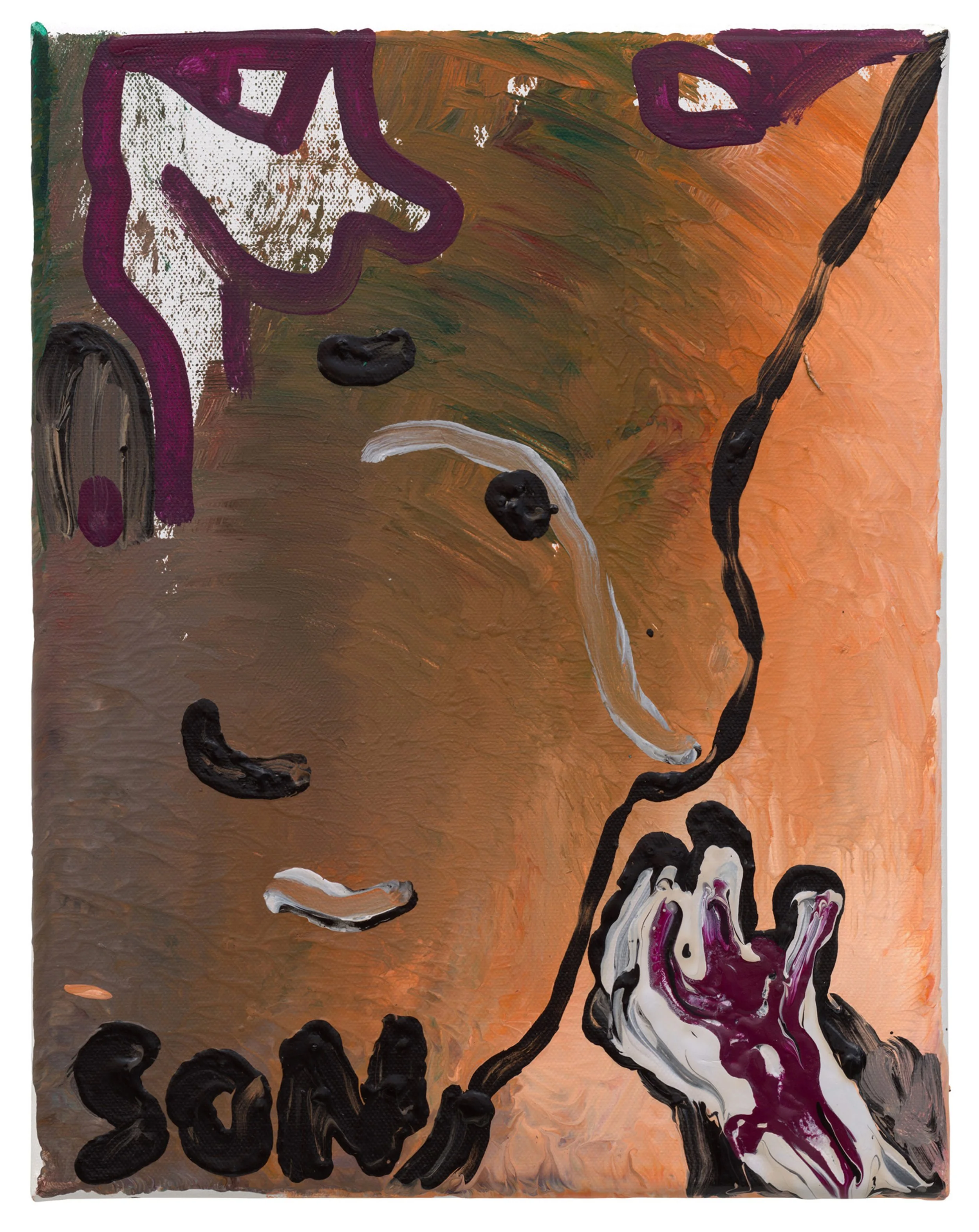 Drew Beattie and Ben Shepard  Son   2022 acrylic on canvas 14 x 11 inches 
