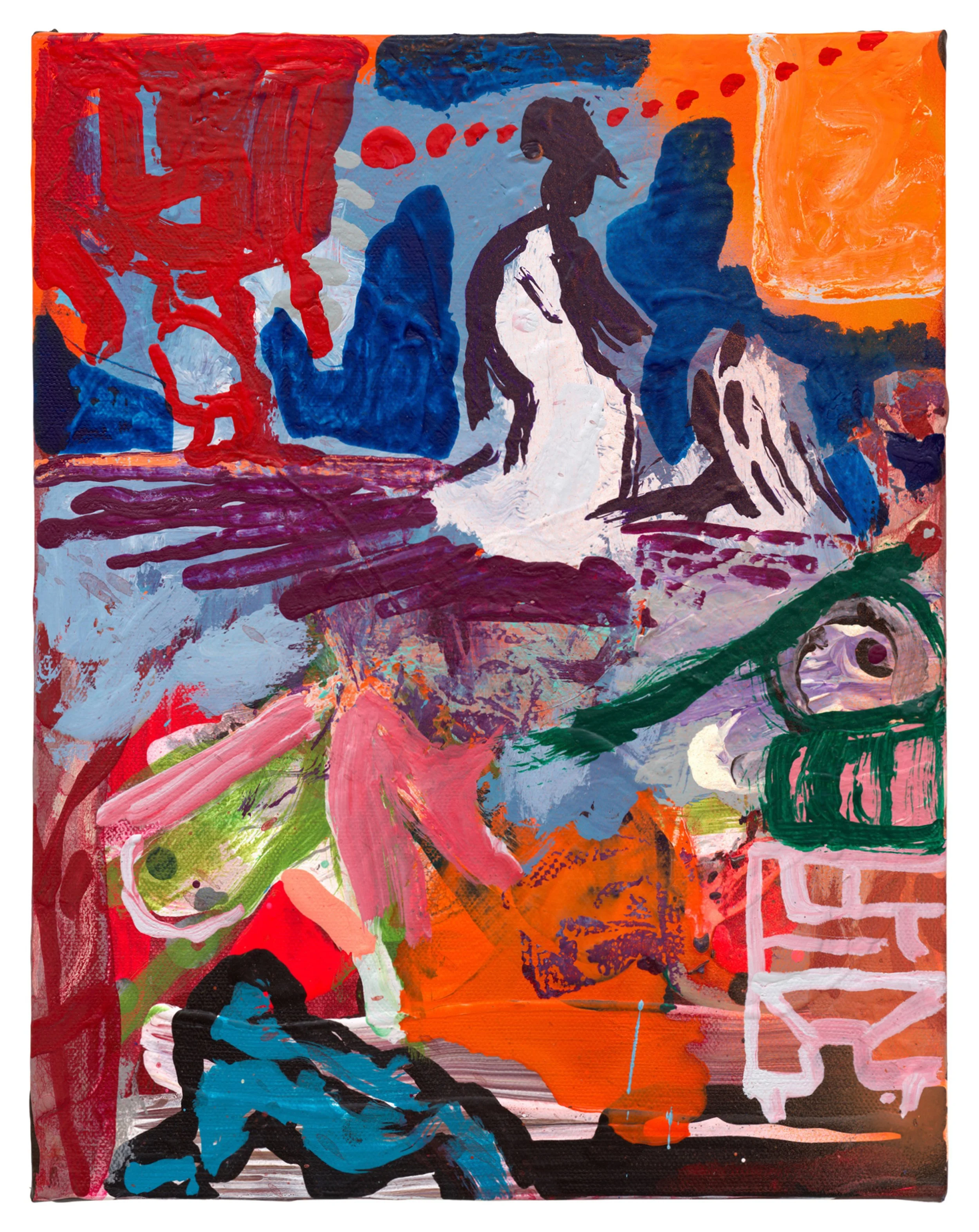  Drew Beattie and Ben Shepard  Napoleon   2022 acrylic on canvas 14 x 11 inches 